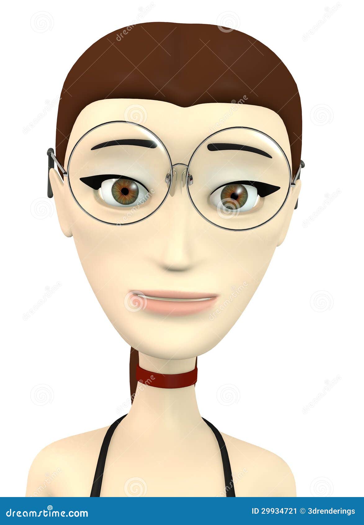 Cartoon Girl With Glasses Stock Illustration Illustration Of Myopy 29934721