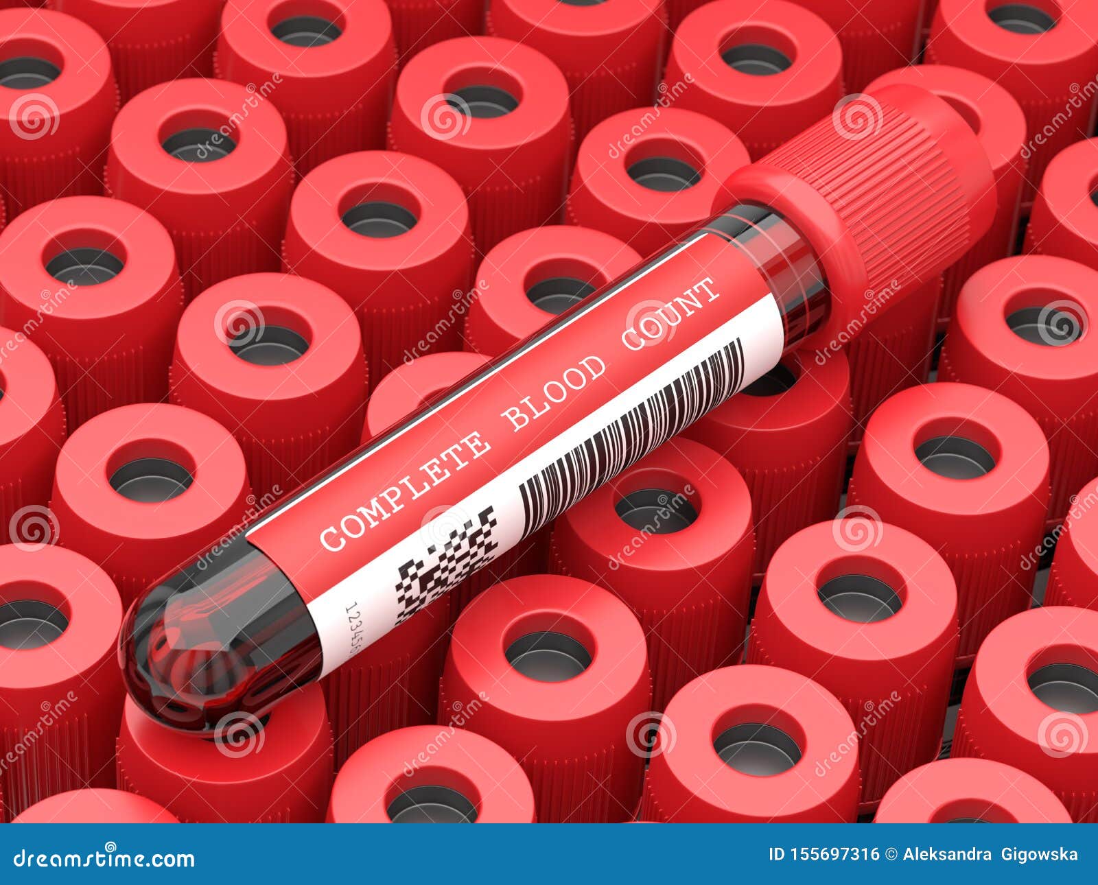 3d Render of CBC Blood Tubes Stock Illustration Illustration of