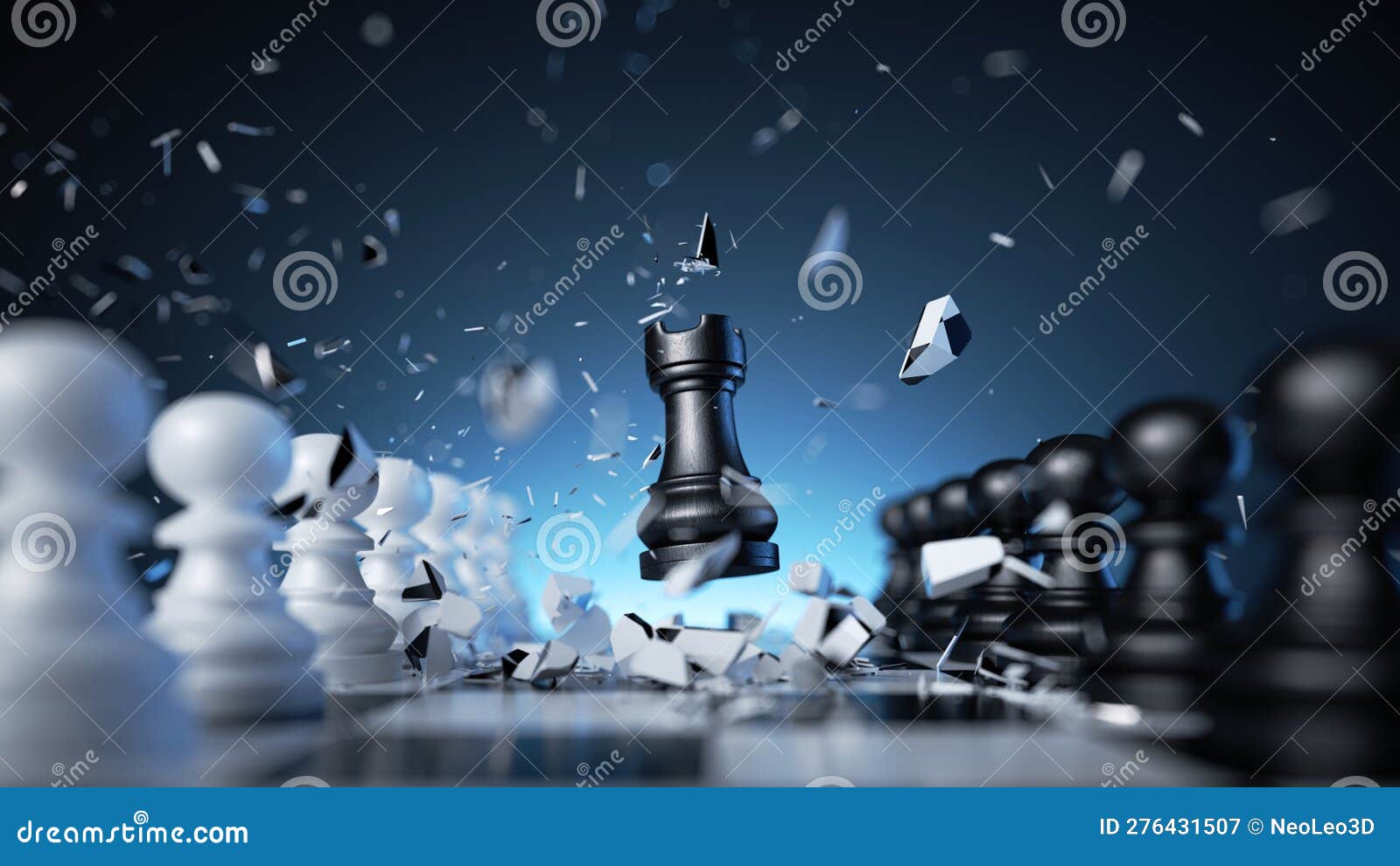 Leadership Concepts Illustrated A 3d Chess Board Game Render