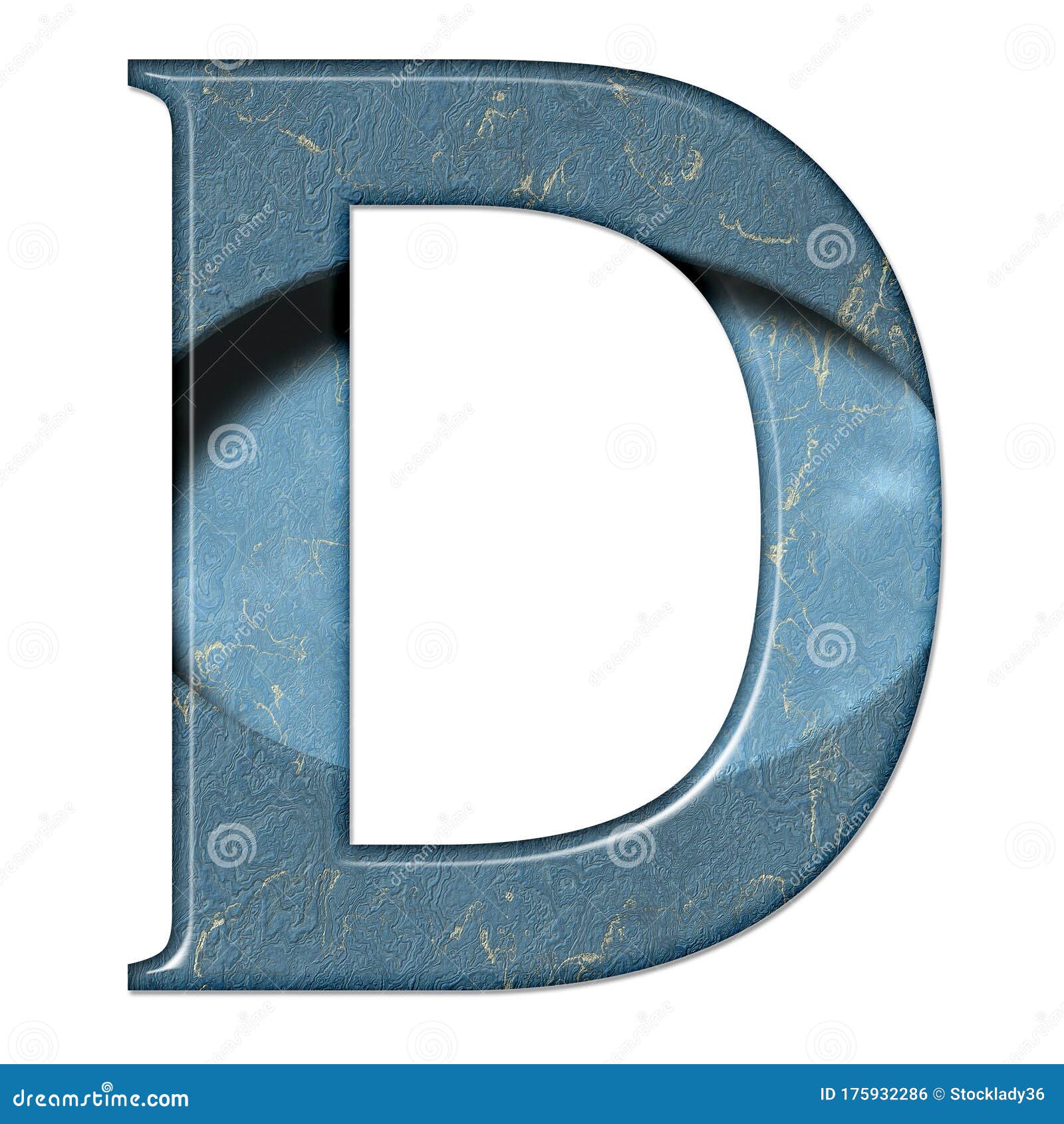 3D Render of Composite Material Alphabet Letter Stock Illustration ...