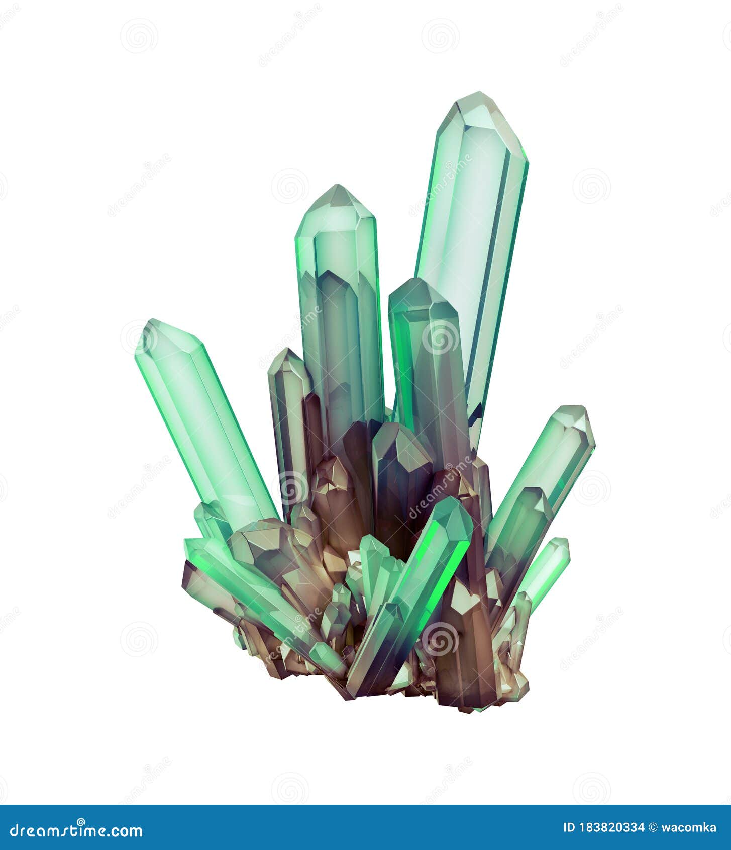 Download 3d Render Digital Illustration Abstract Green Crystals Faceted Gem Geology Nugget Minerals Collection Isolated Clip Art Stock Illustration Illustration Of Natural Geometric 183820334