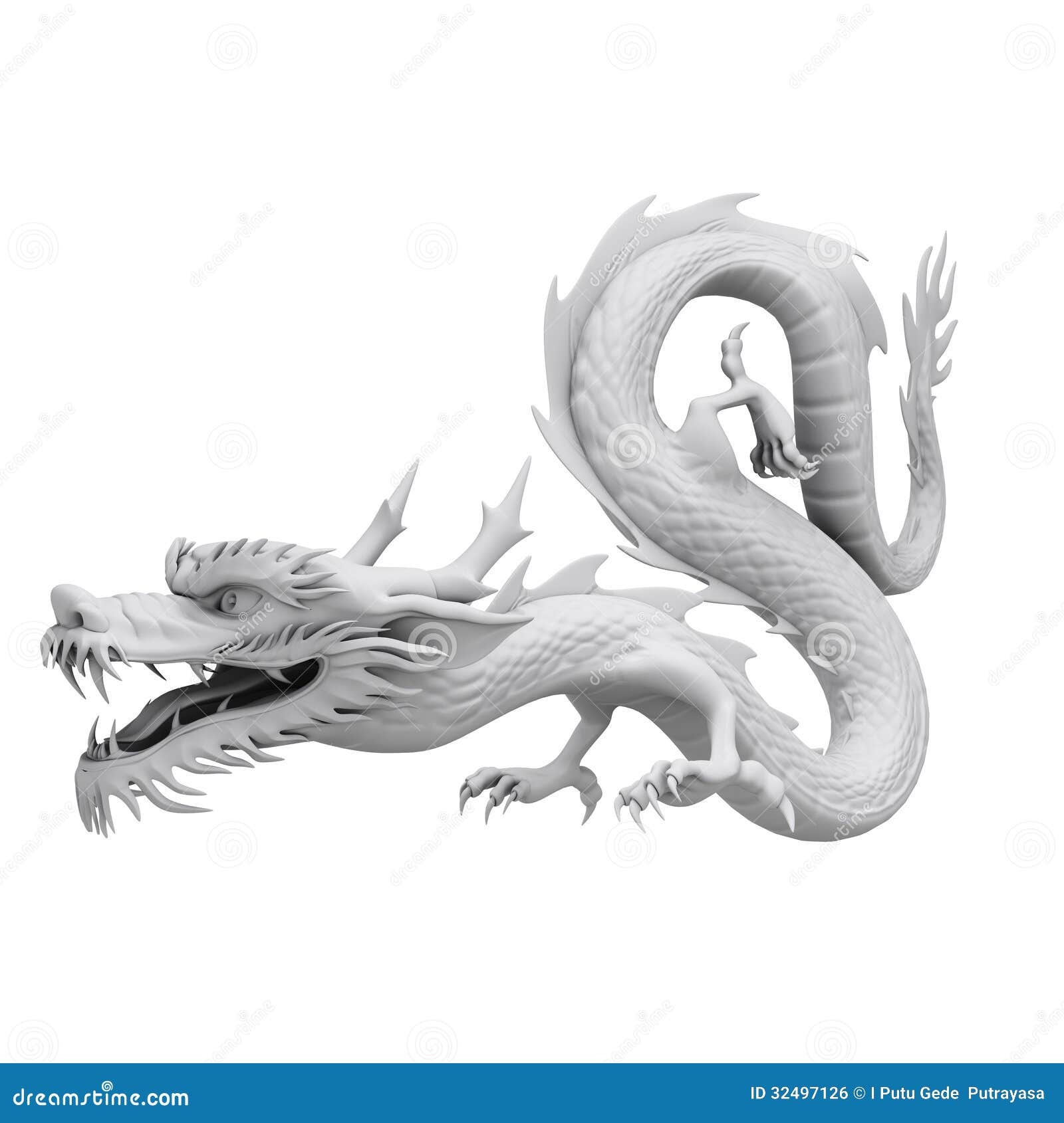 3D Dragon Illustration Side view - Anime Art Board Print for Sale