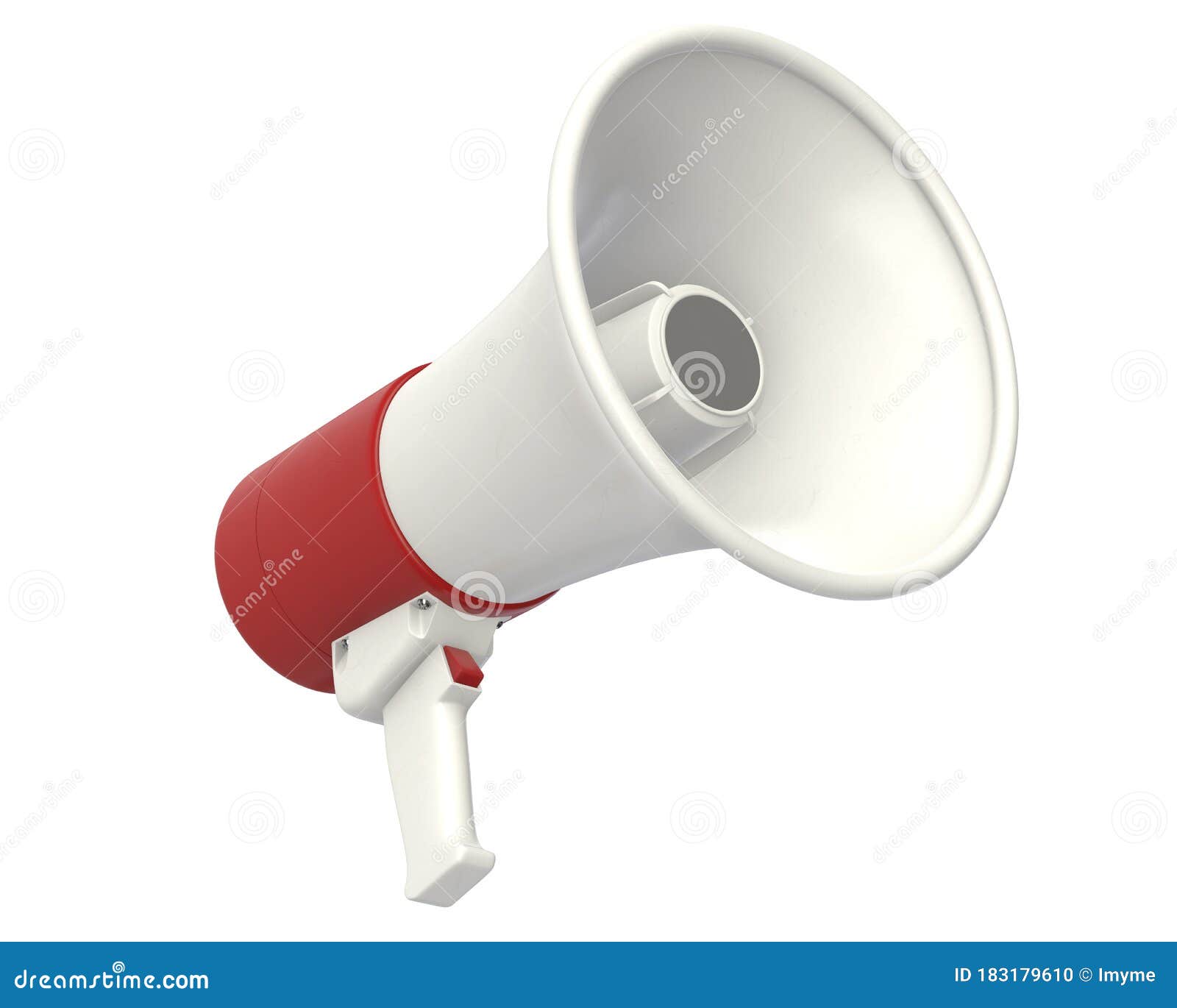 3d render of electric megaphone  on white.