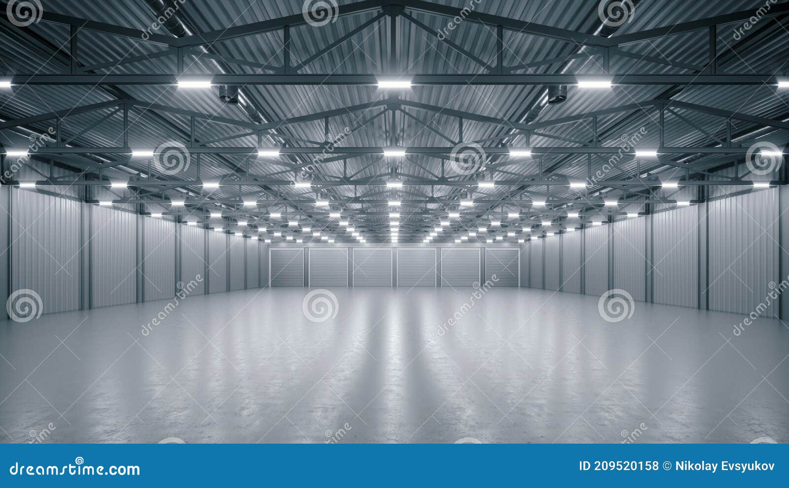 3D Render of Empty Exhibition Space. Backdrop for Exhibitions and ...