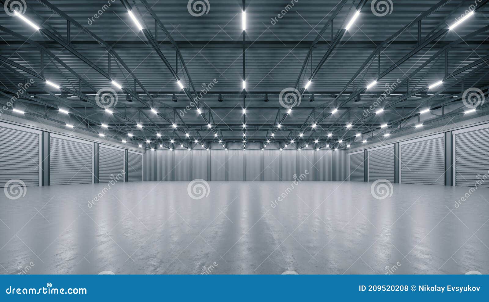 3D Render of Empty Exhibition Space. Backdrop for Exhibitions and ...