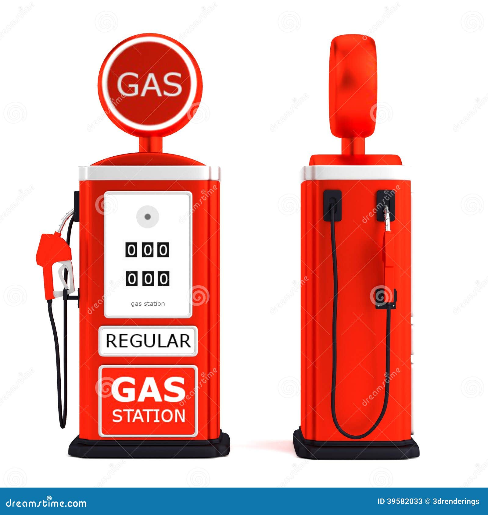 3d render of gas station stock illustration. Illustration of render ...