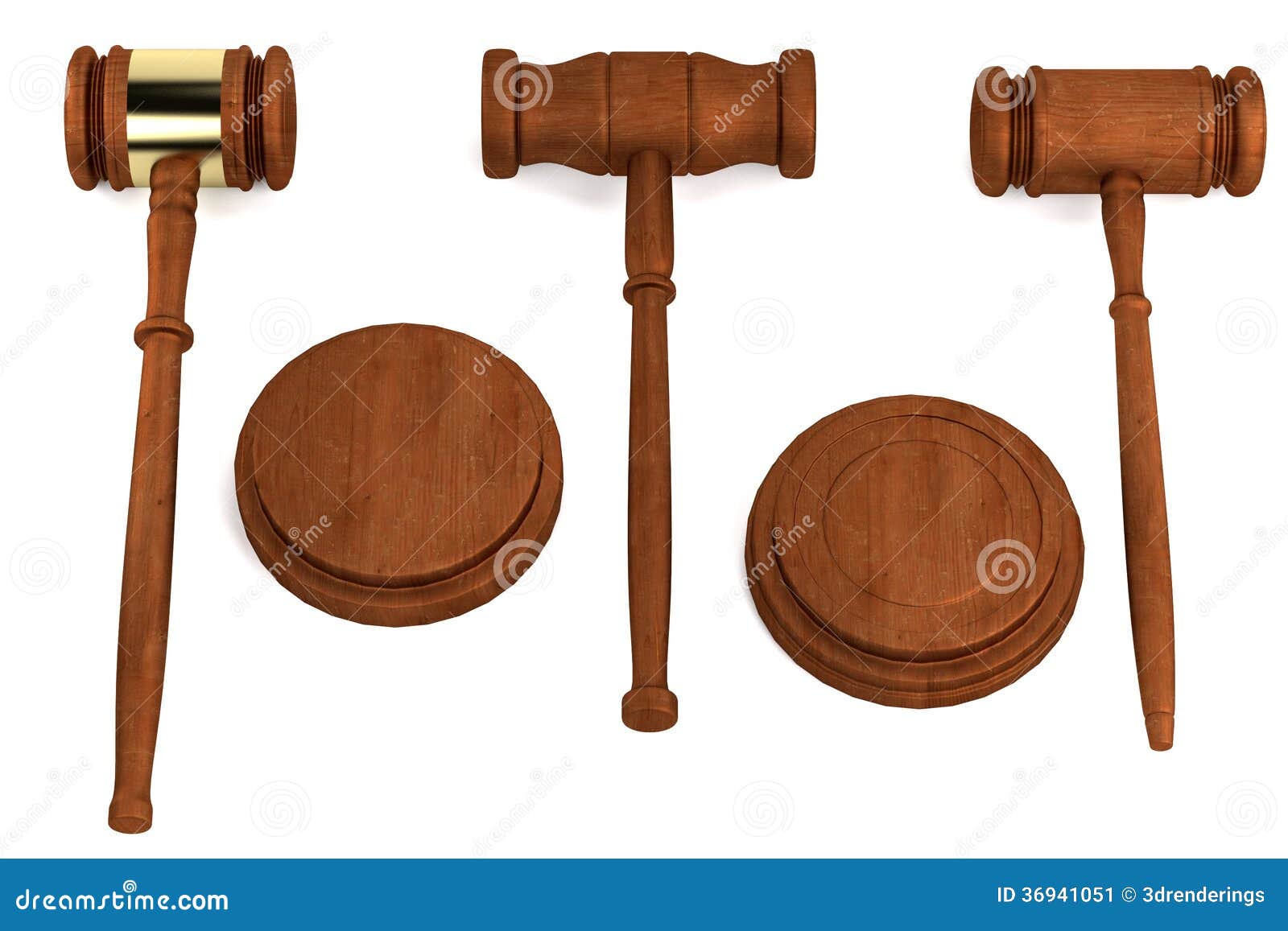 3d render of gavels stock illustration. Illustration of bids 36941051