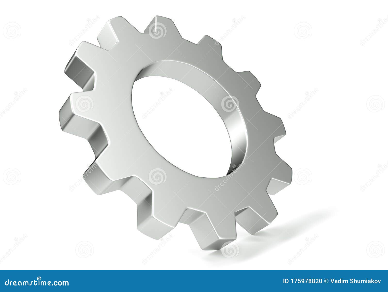 3d render of gear over white background