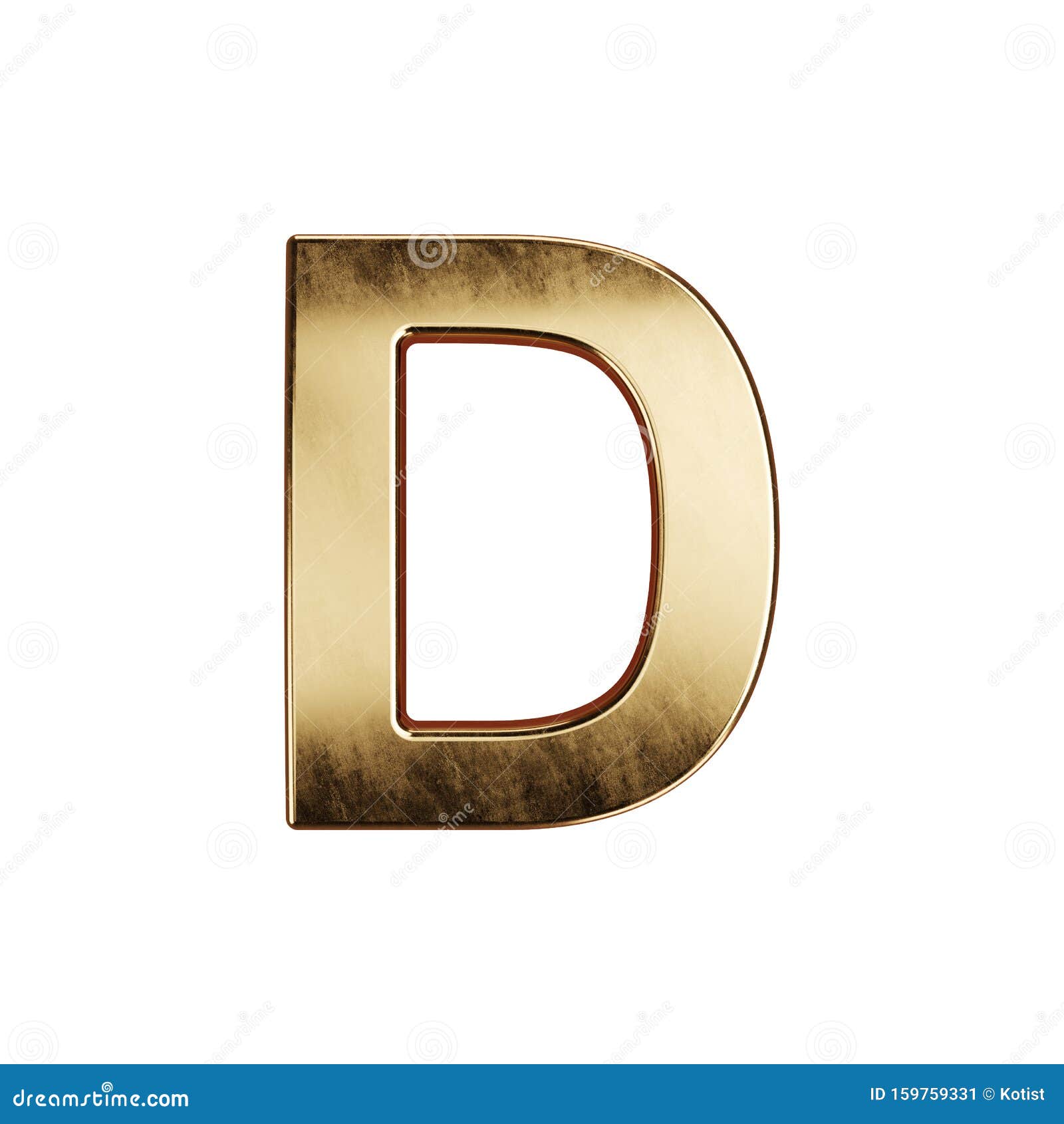 3d Render of Golden Alphabet Letter Simbol - D Stock Illustration ...