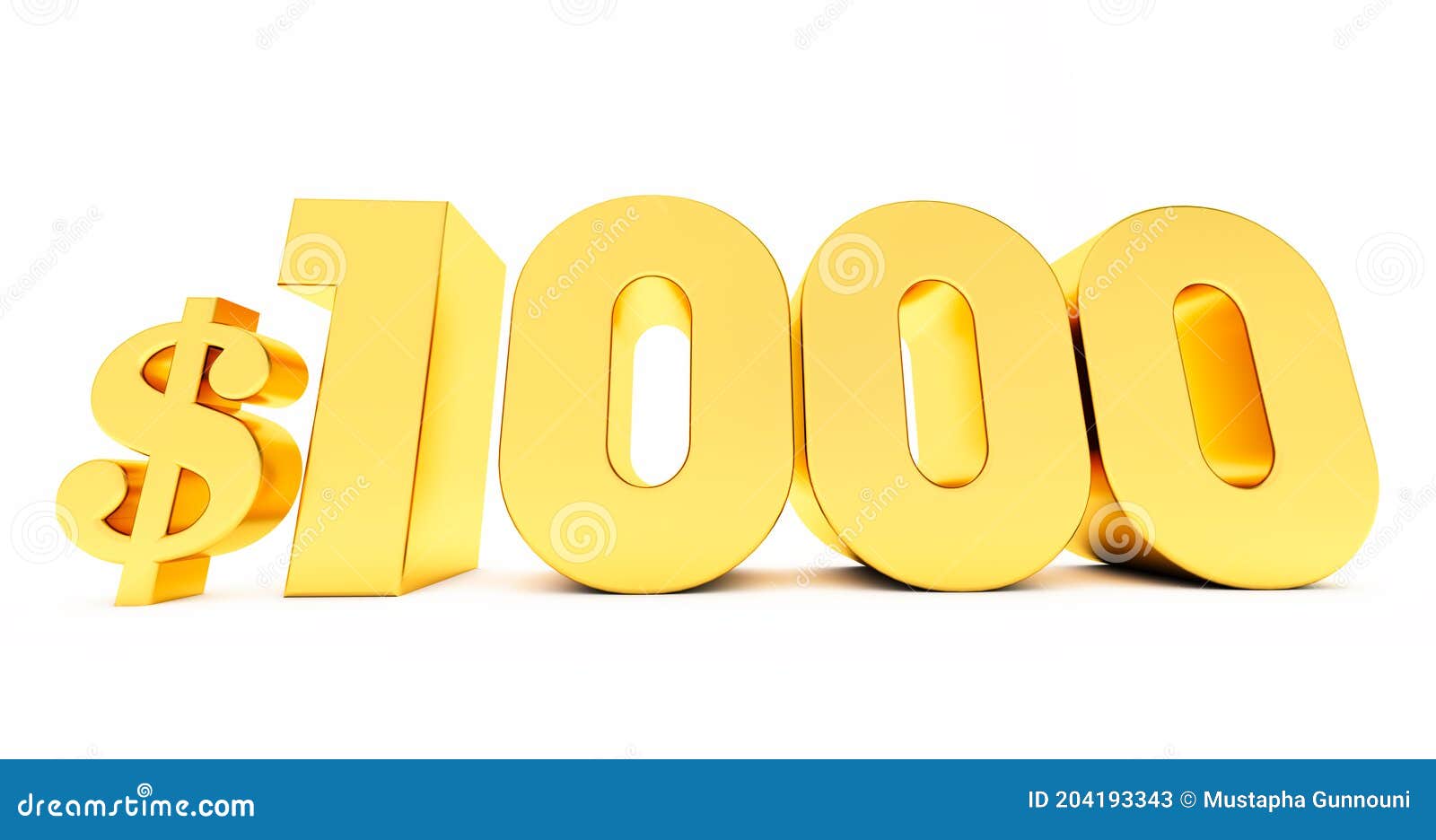 One thousand dollars Royalty Free Vector Image