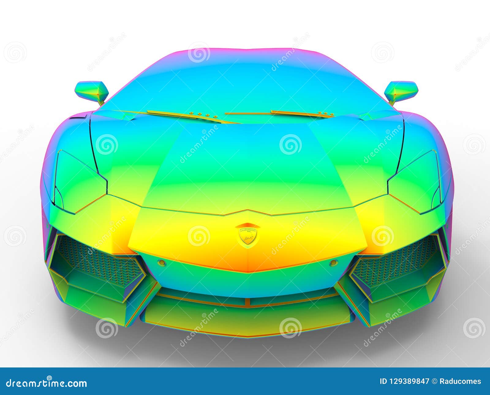 Lamborghini Aventador Color Map Front View Editorial Photography