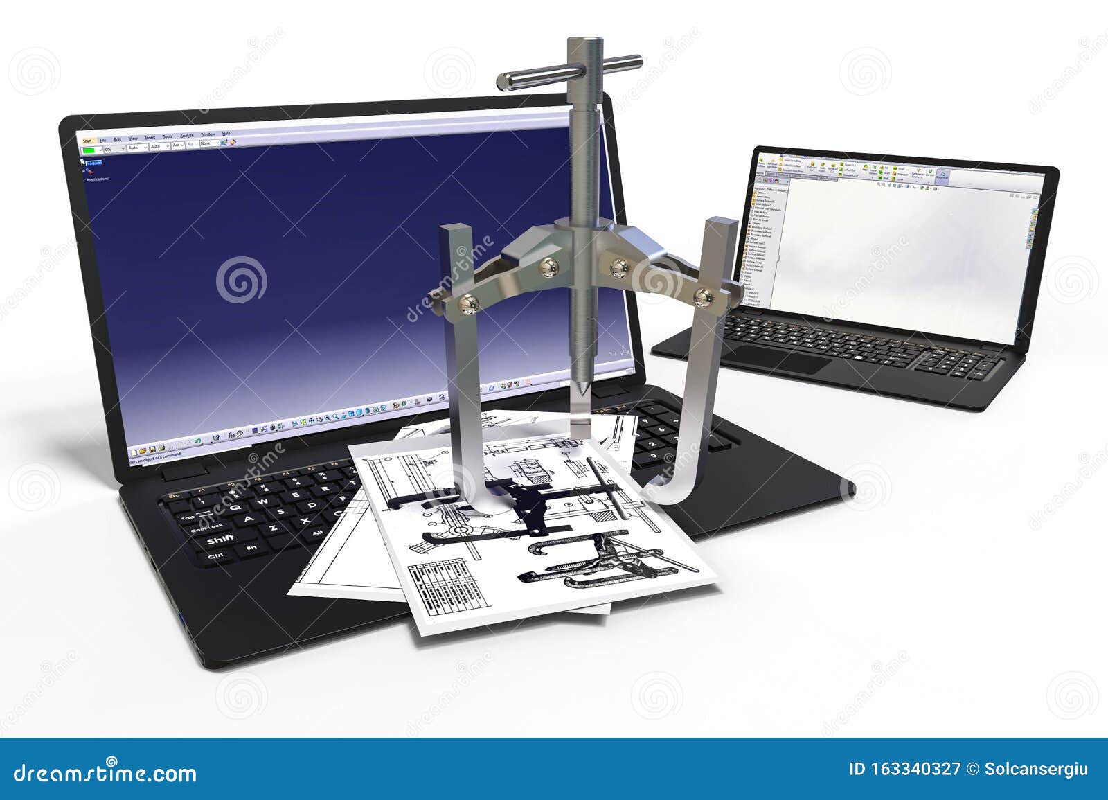 computer aided  with 3d software.