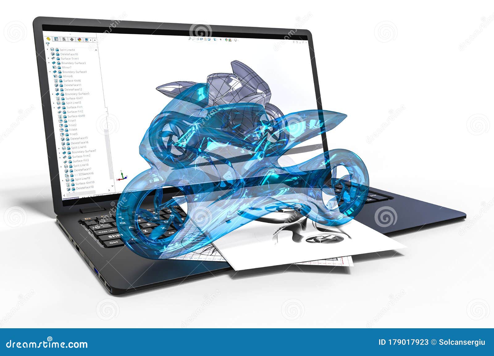 computer aided  in mold  with 3d software. business, building