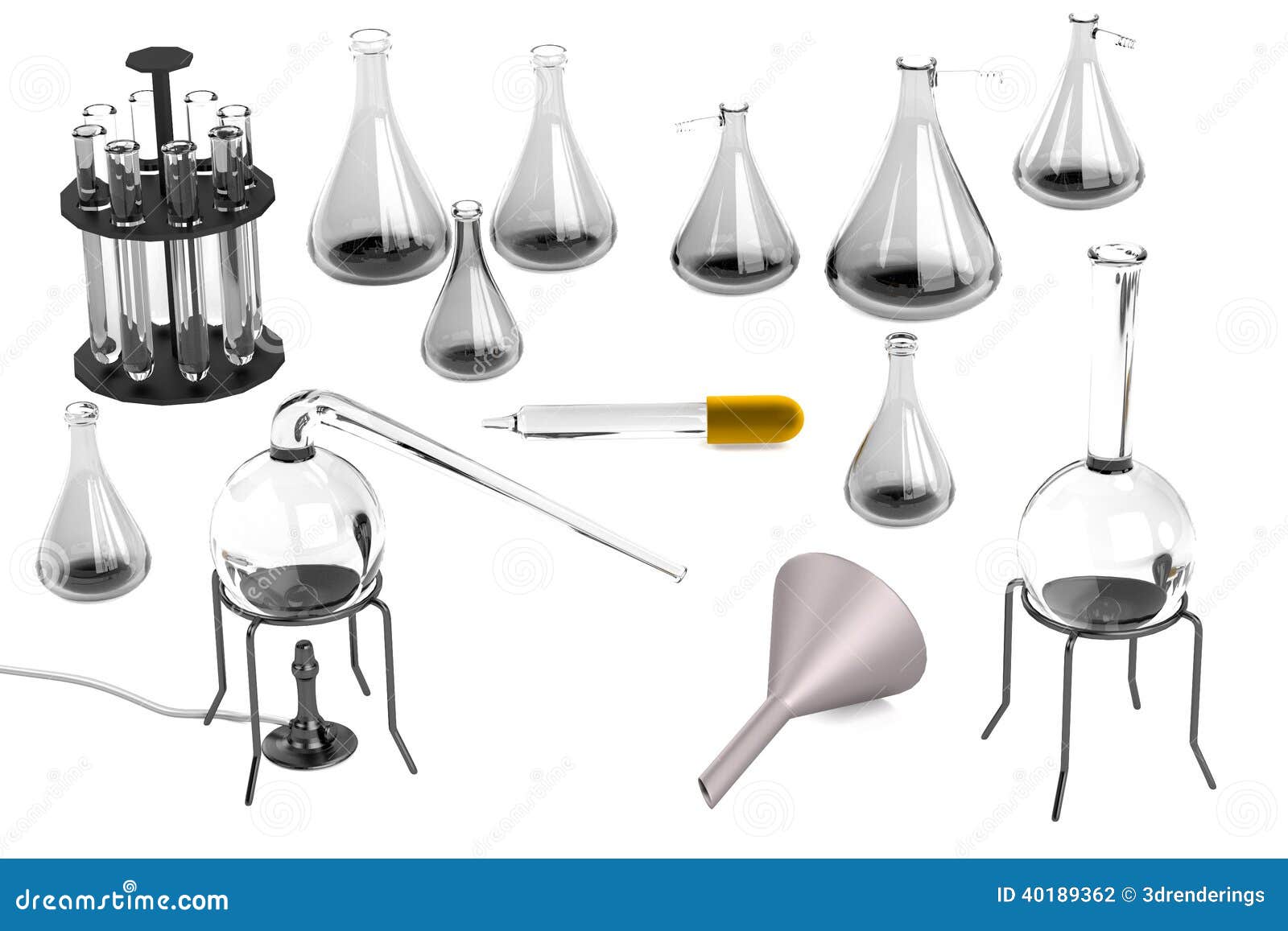 3d Render of Laboratory Equipment Stock Illustration Illustration of