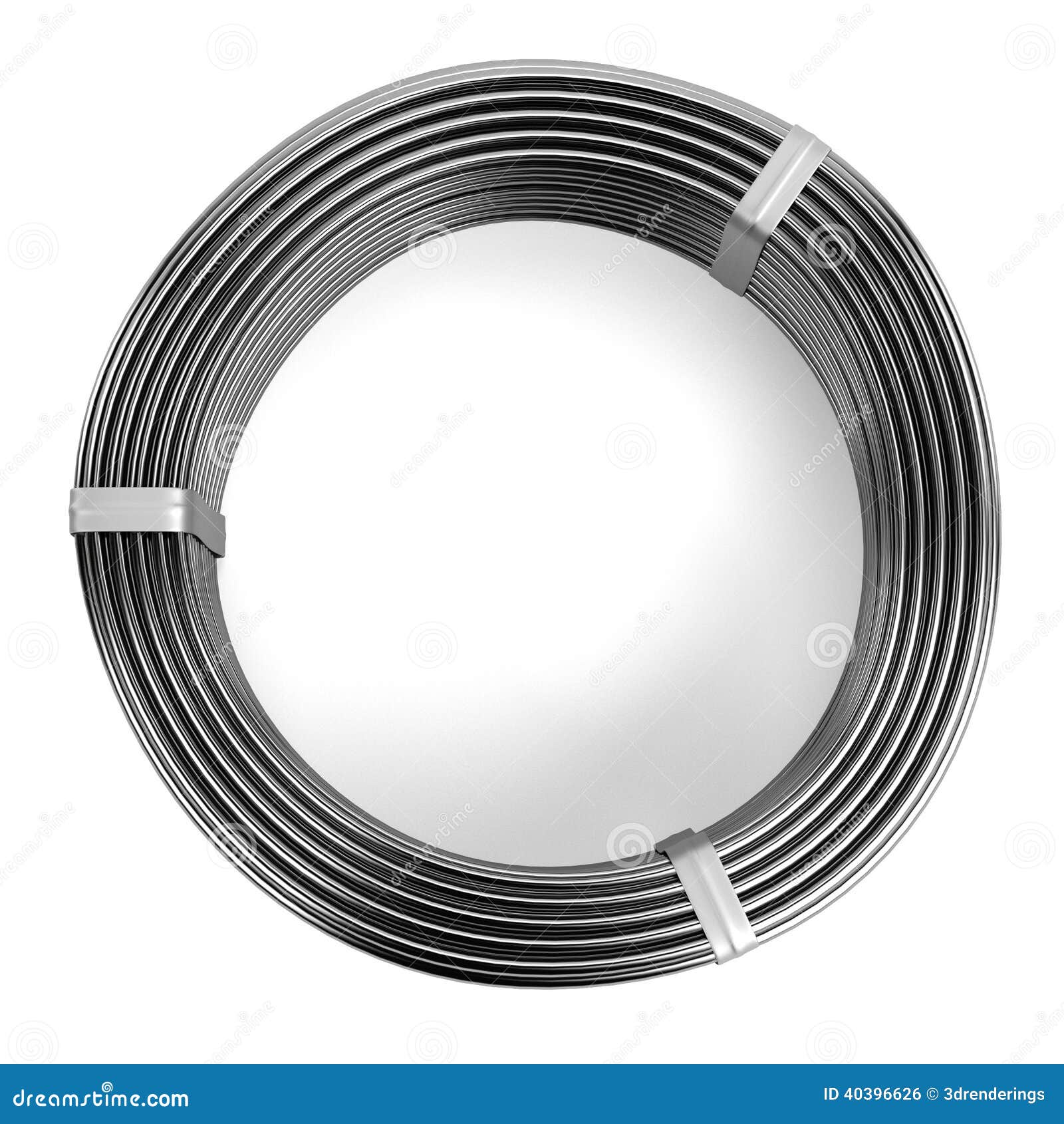 3d render of metal wire stock illustration. Illustration of render