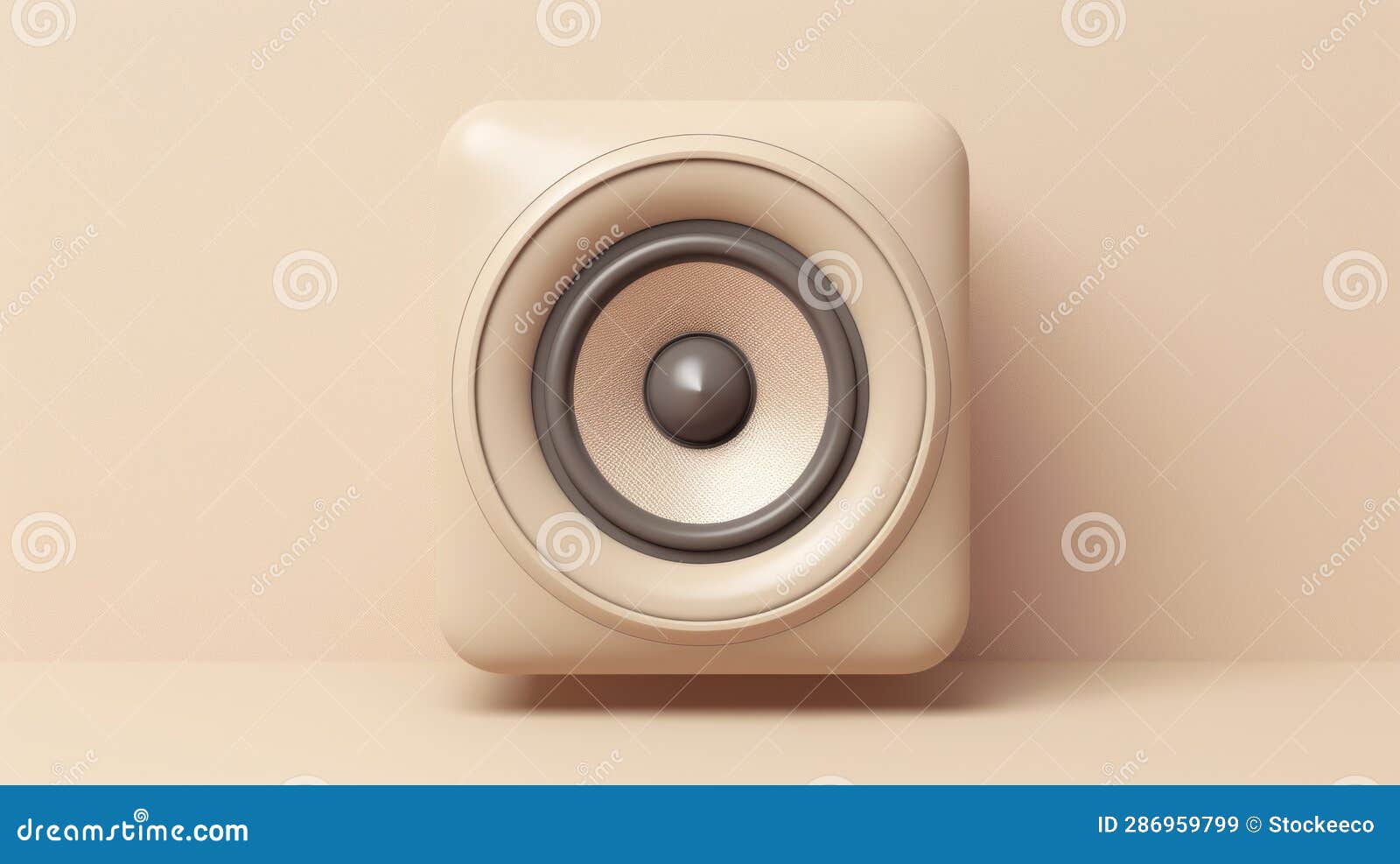 beige speaker on wall: free stock photo with calming effect