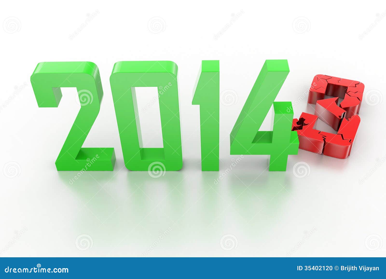 new year date changes 3d render of new year 2014 stock illustration new year date changes 3d render of new year 2014 stock illustration
