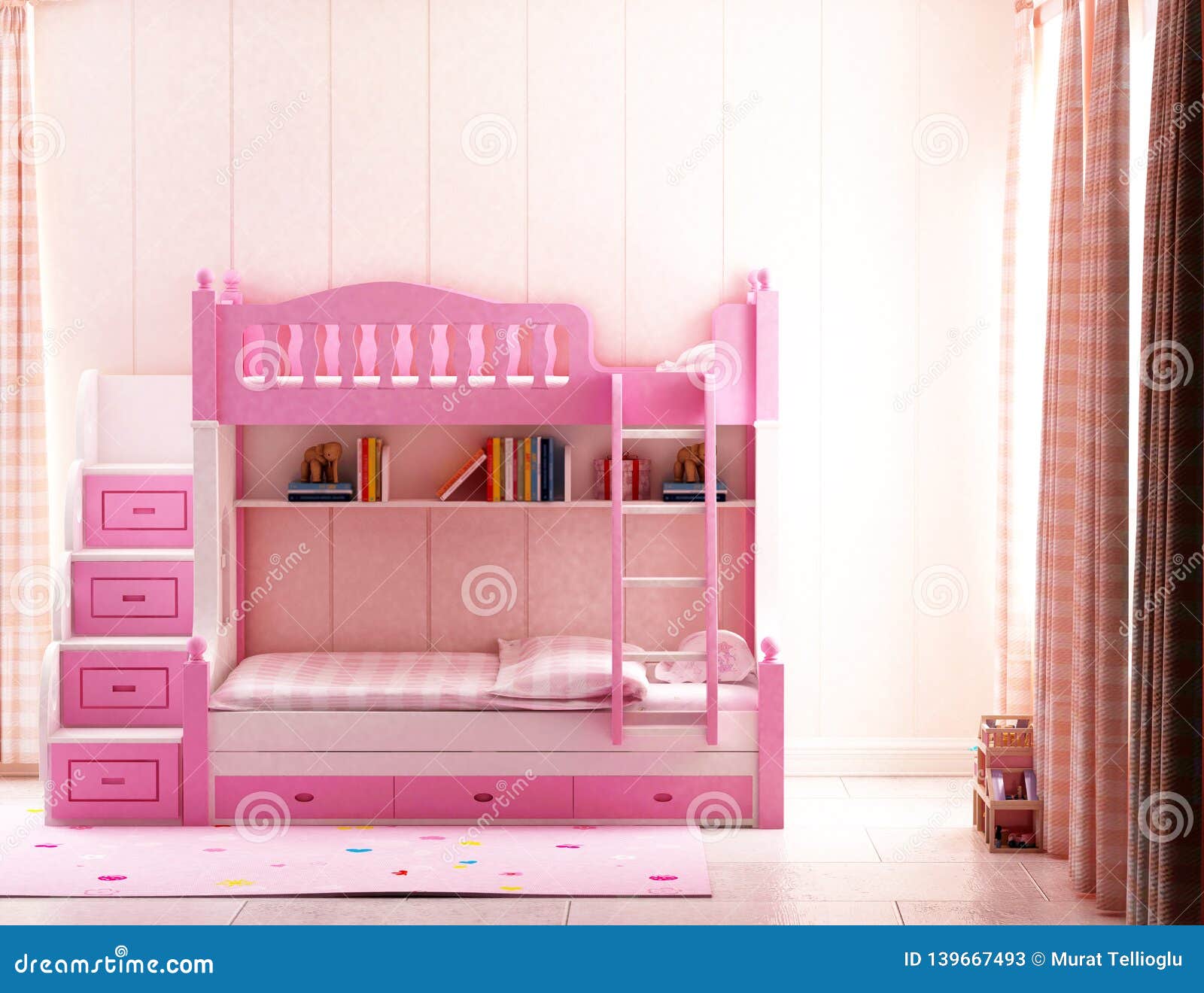 pink bedroom for kids