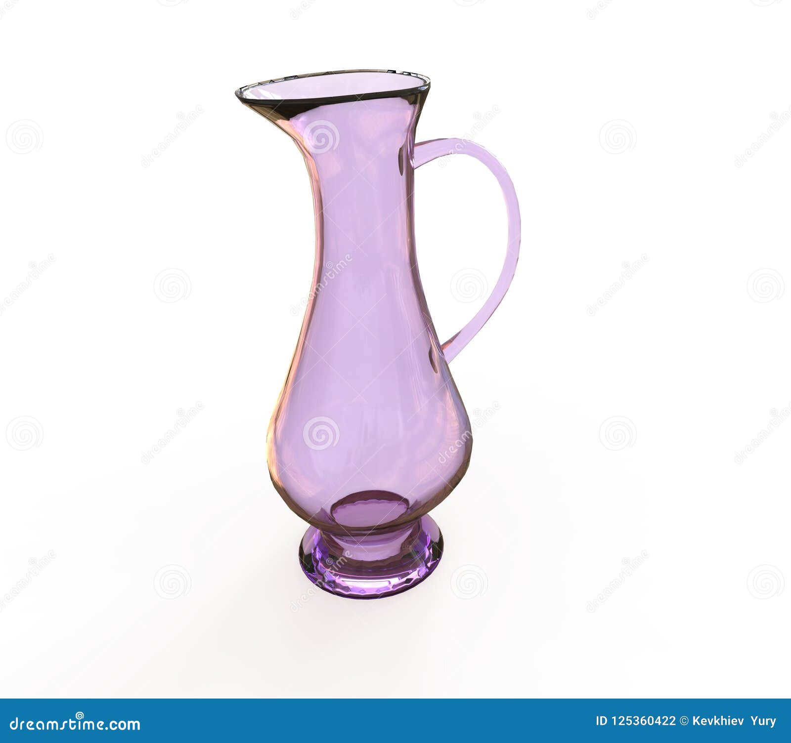 3d render of a purple jug stock illustration. Illustration of bottle