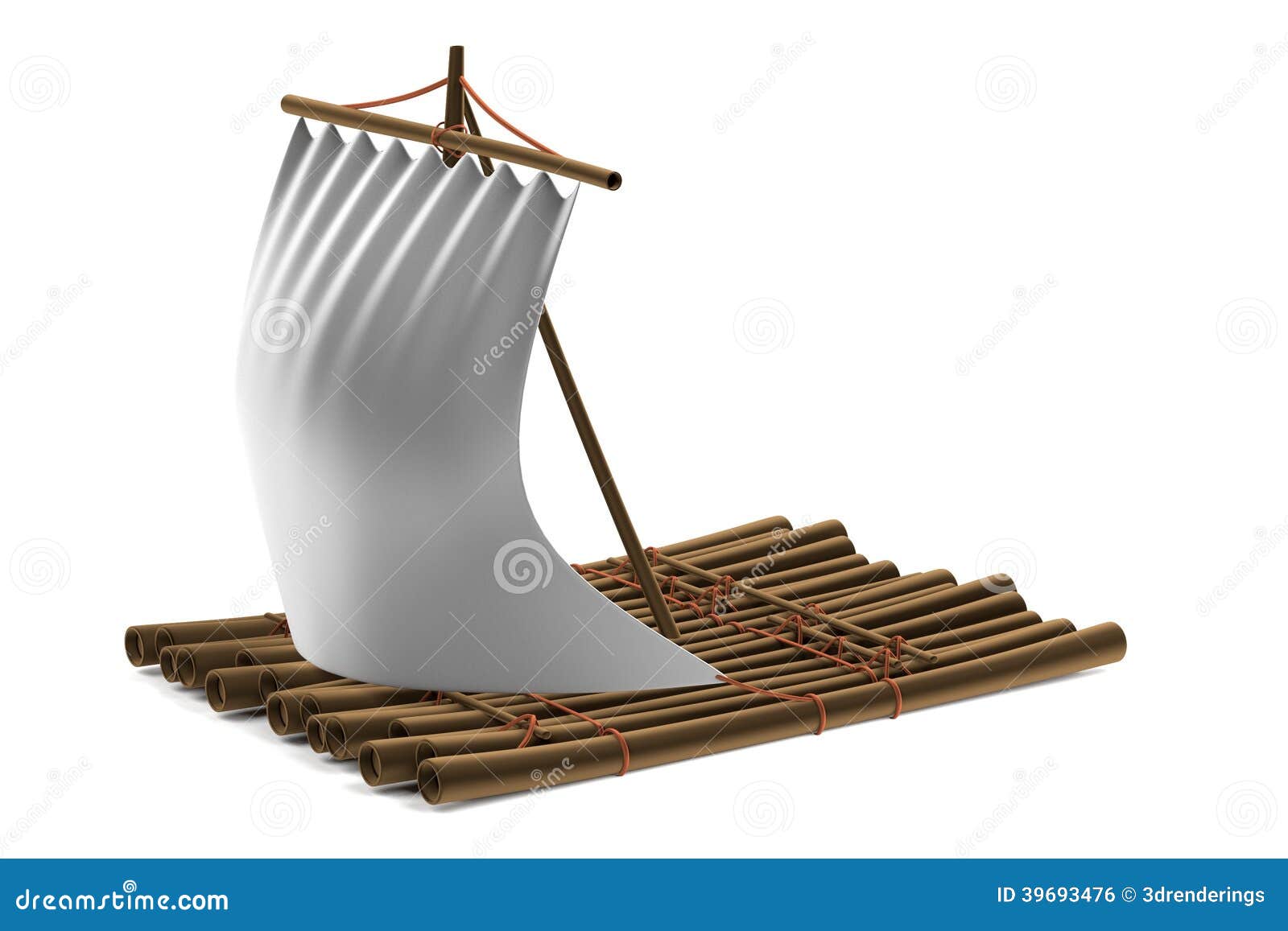 3d Render Of Raft Stock Illustration - Image: 39693476