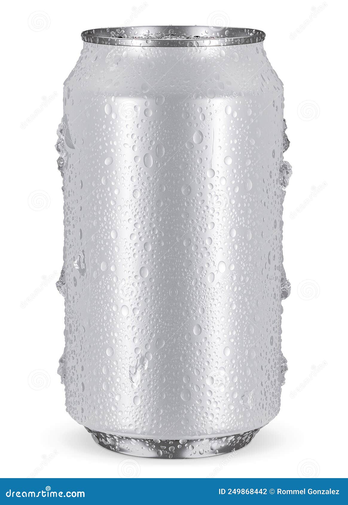 3d Render Realistic Aluminum Cans with Water Drops. Metallic Cans for ...