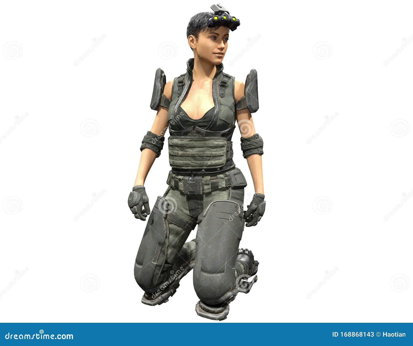 Female Tactical Strike Soldier Stock Illustration - Illustration of  graphic, suave: 168868143