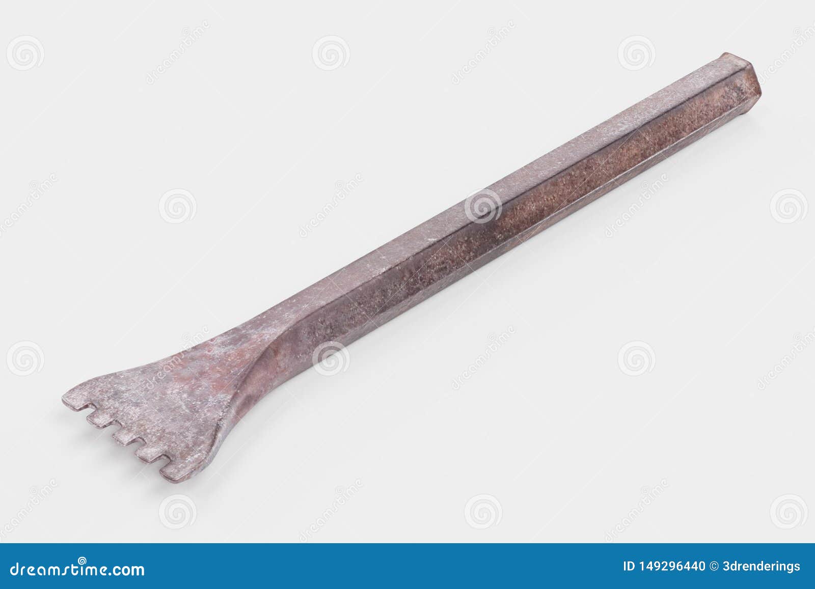 3d Render of Stonemason Tool Stock Illustration Illustration of point