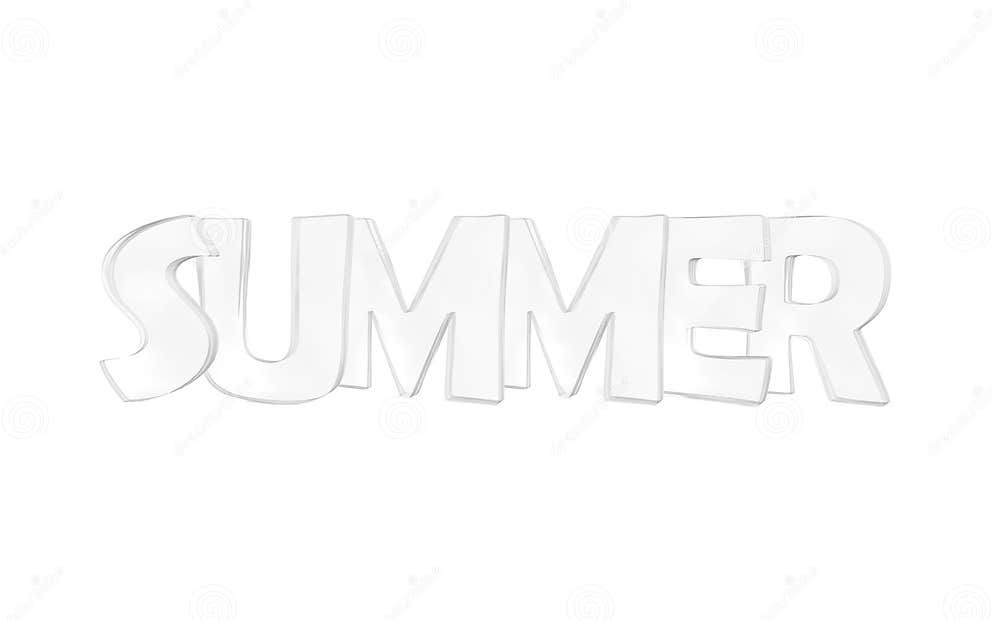 3D Render of the Text Summer Stock Illustration Illustration of
