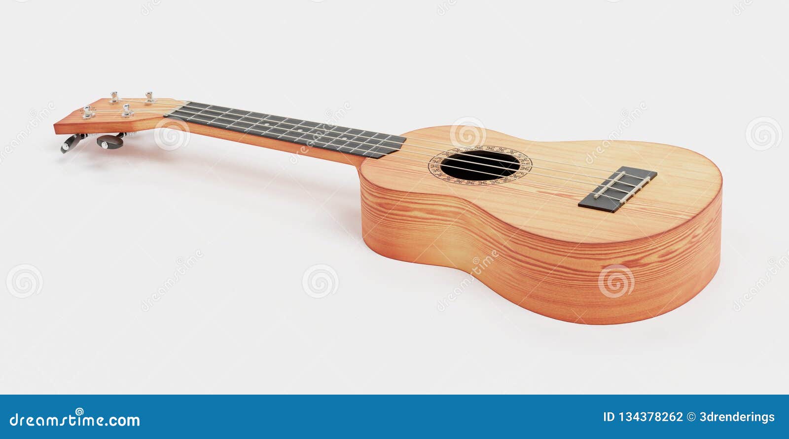 3D Render of Ukulele stock illustration. Illustration of traditional
