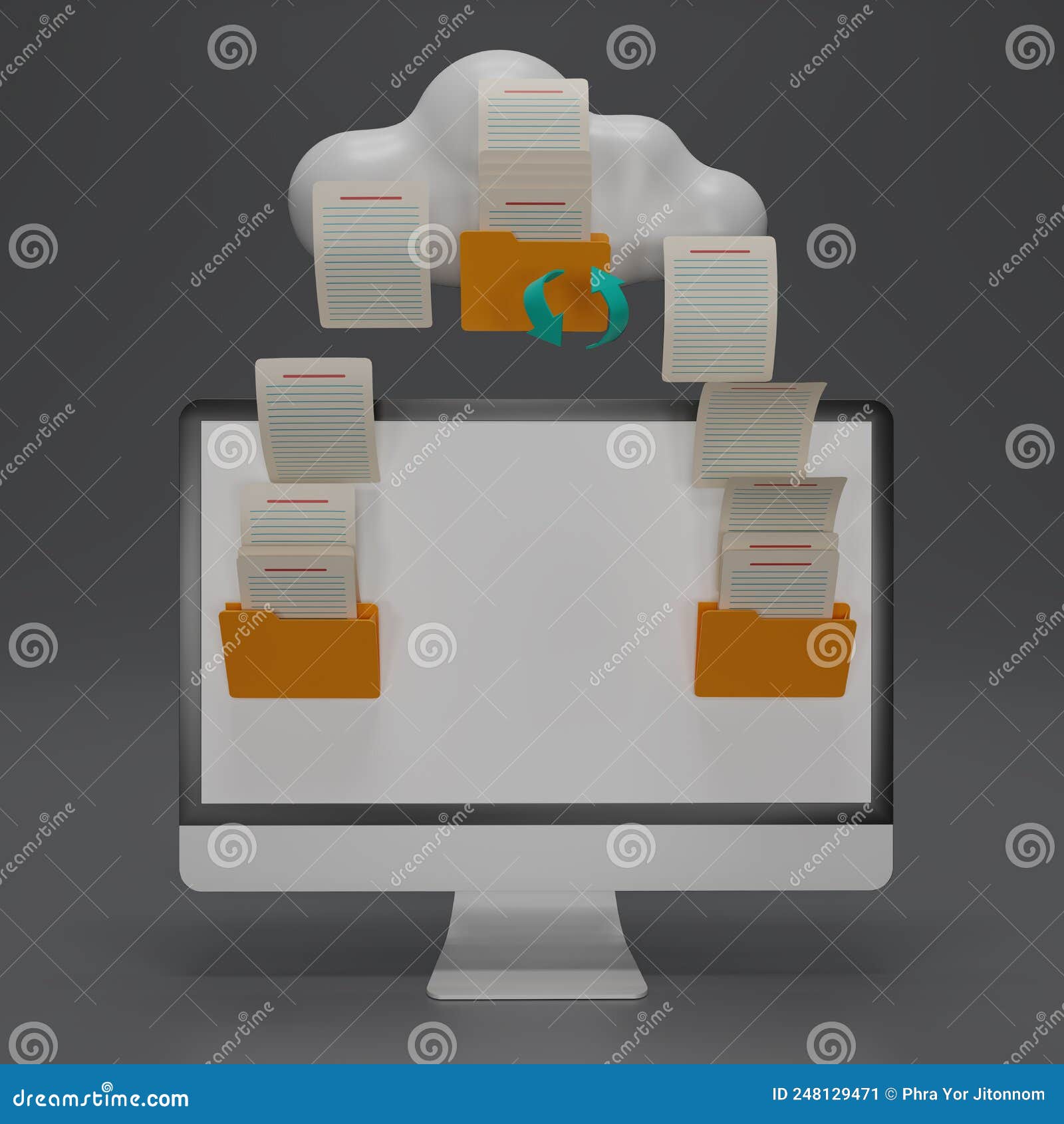 3D Render Uploading Desktop Documents from Folder To Folder Document