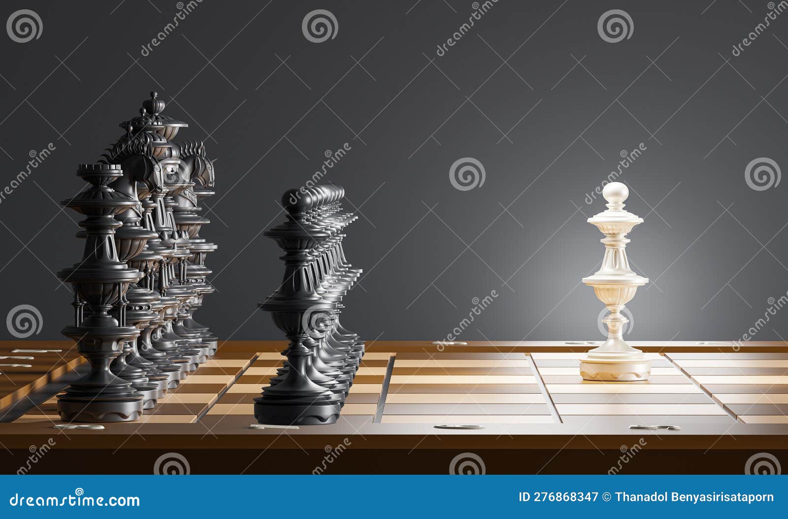 Dark Chess Board 3D Background - Graphics