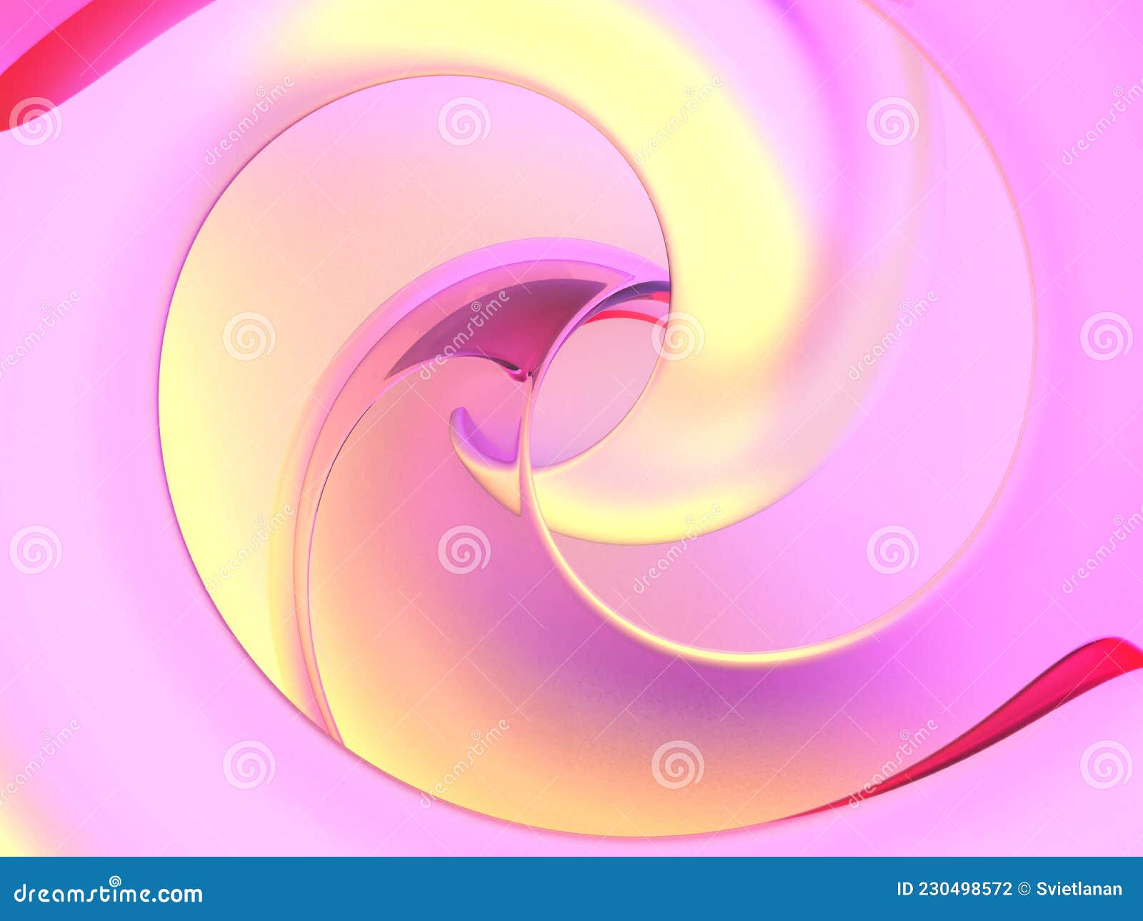 3d Rendered Abstract Background in Pink and Yellow Gradient Color Stock