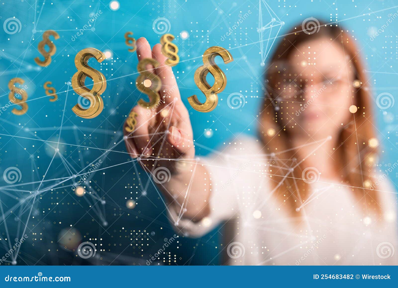 3d rendered currency hovering in woman's hand