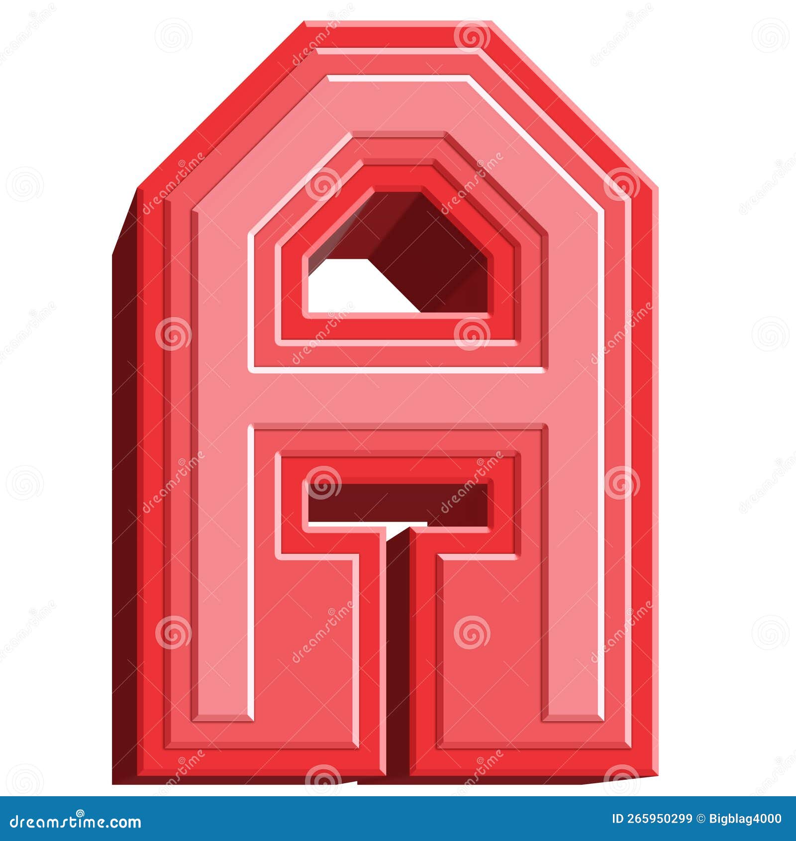 3D Rendered Illustration.Decorative Letter.Custom Font. Stock ...