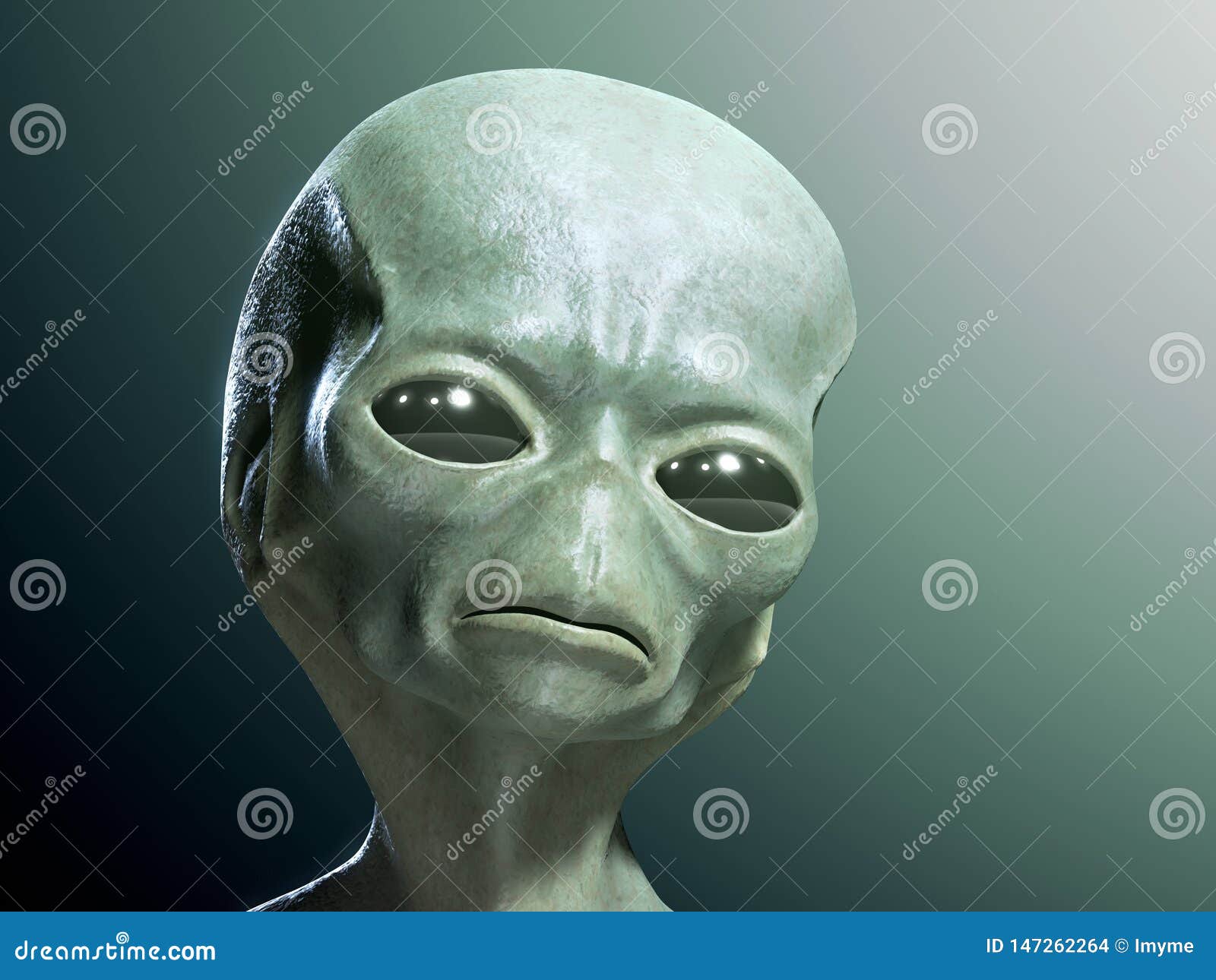 Light Blue Alien character vector illustration © DesignWolf (#5094903)