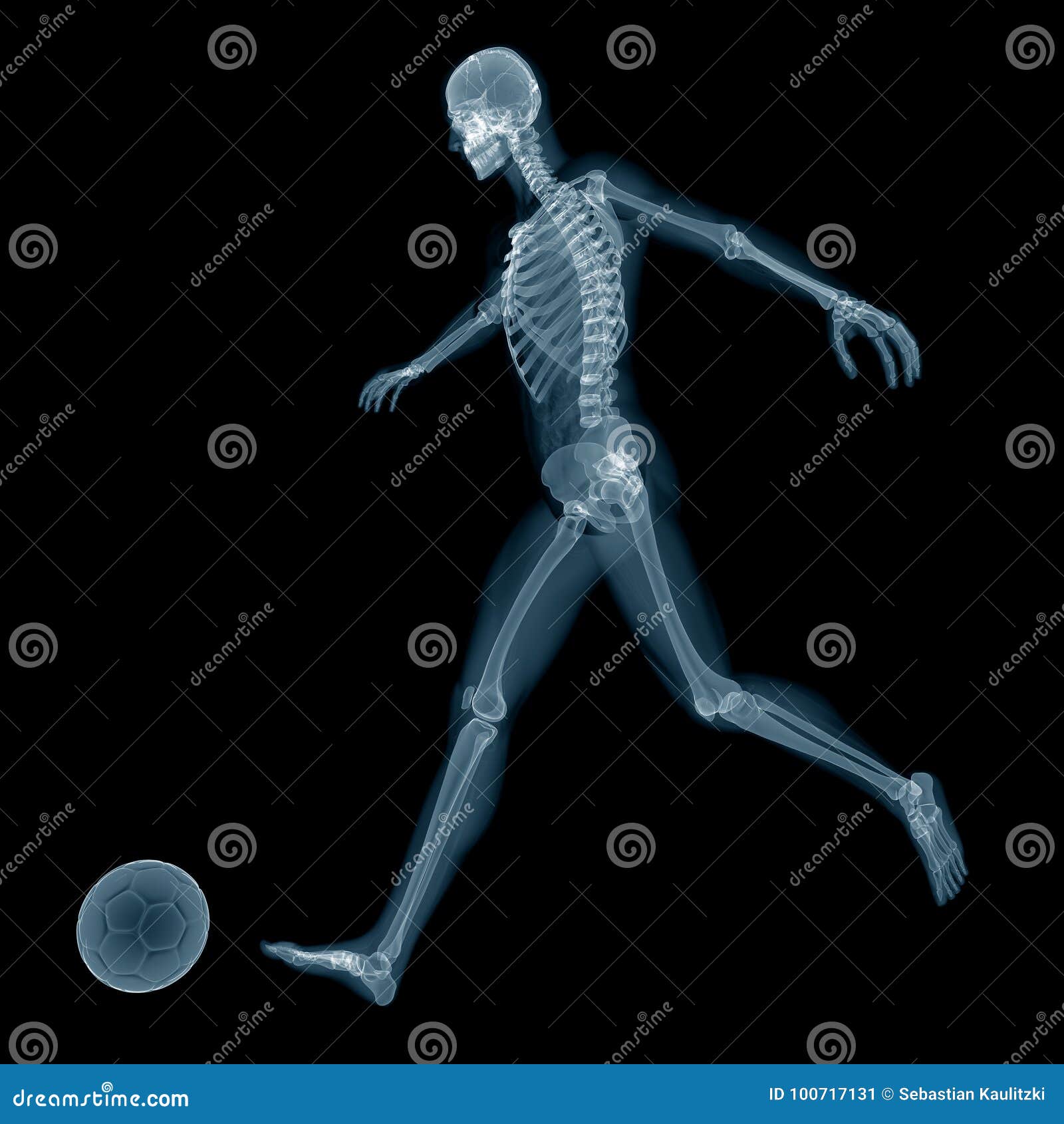 A soccer xray stock illustration. Illustration of medically 100717131