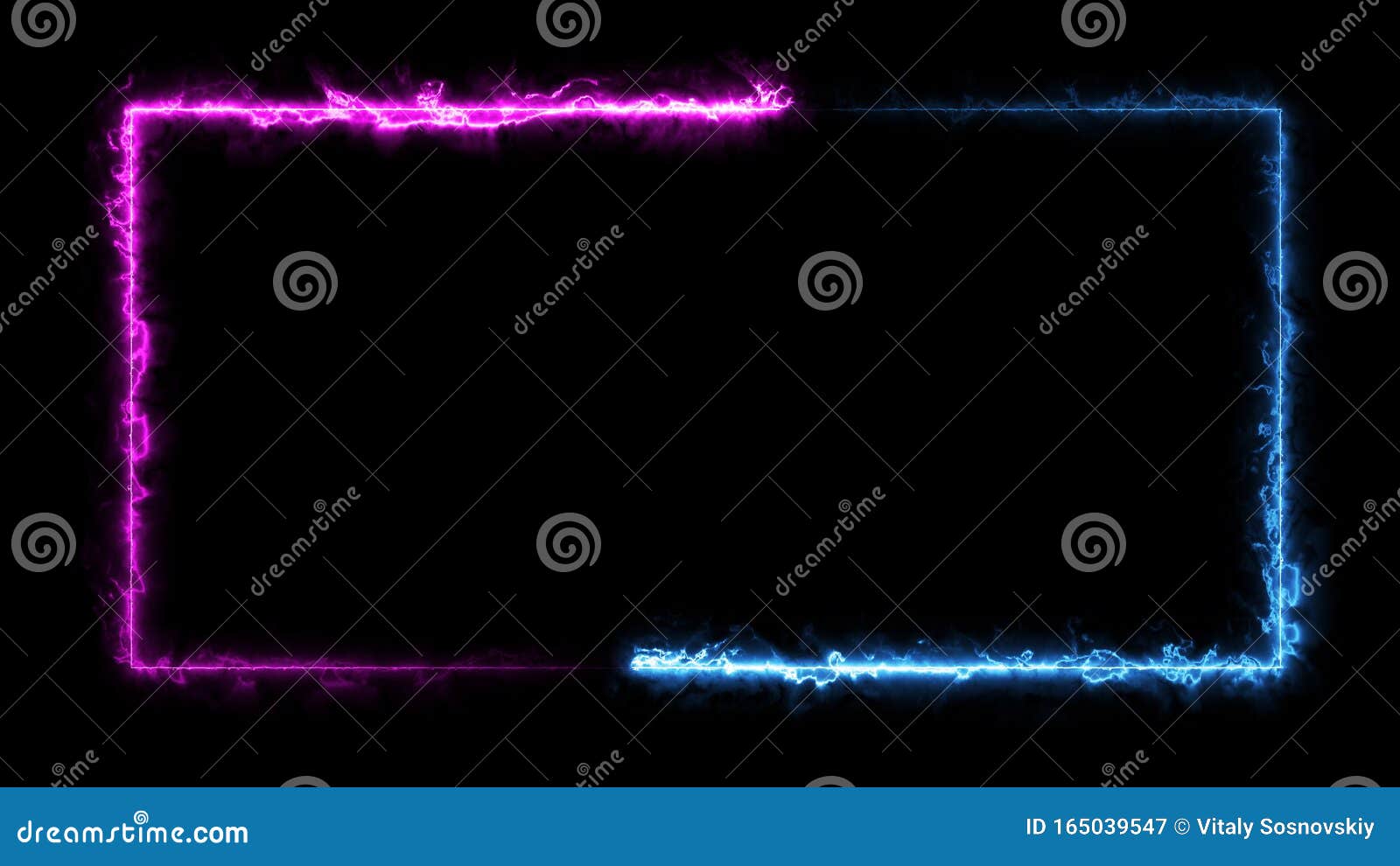 Download 3d Rendering Of An Abstract Bright Neon Rectangular Frame Laser Technology Background Design Stock Illustration Illustration Of Blue Neon 165039547