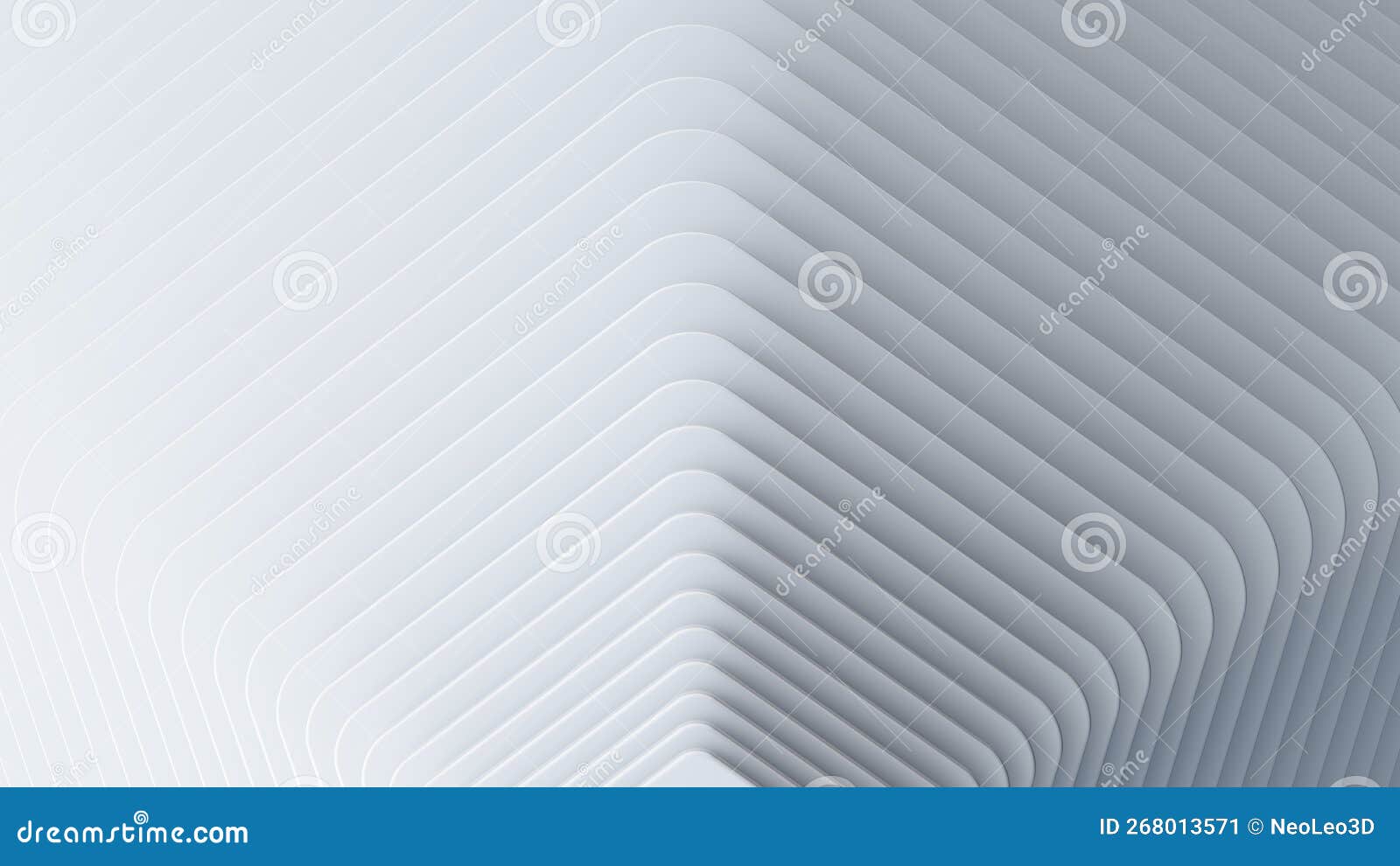 3d Rendering, Abstract White Minimalist Background, Modern Geometric