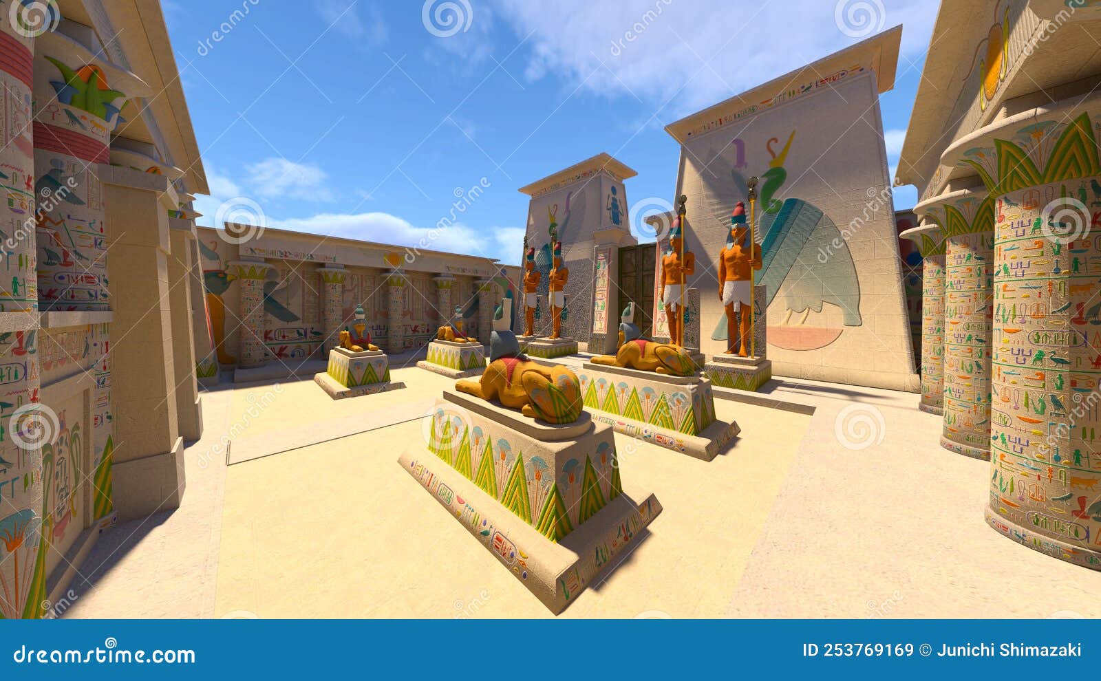 3D Rendering of the Ancient Ruins Stock Illustration Illustration of