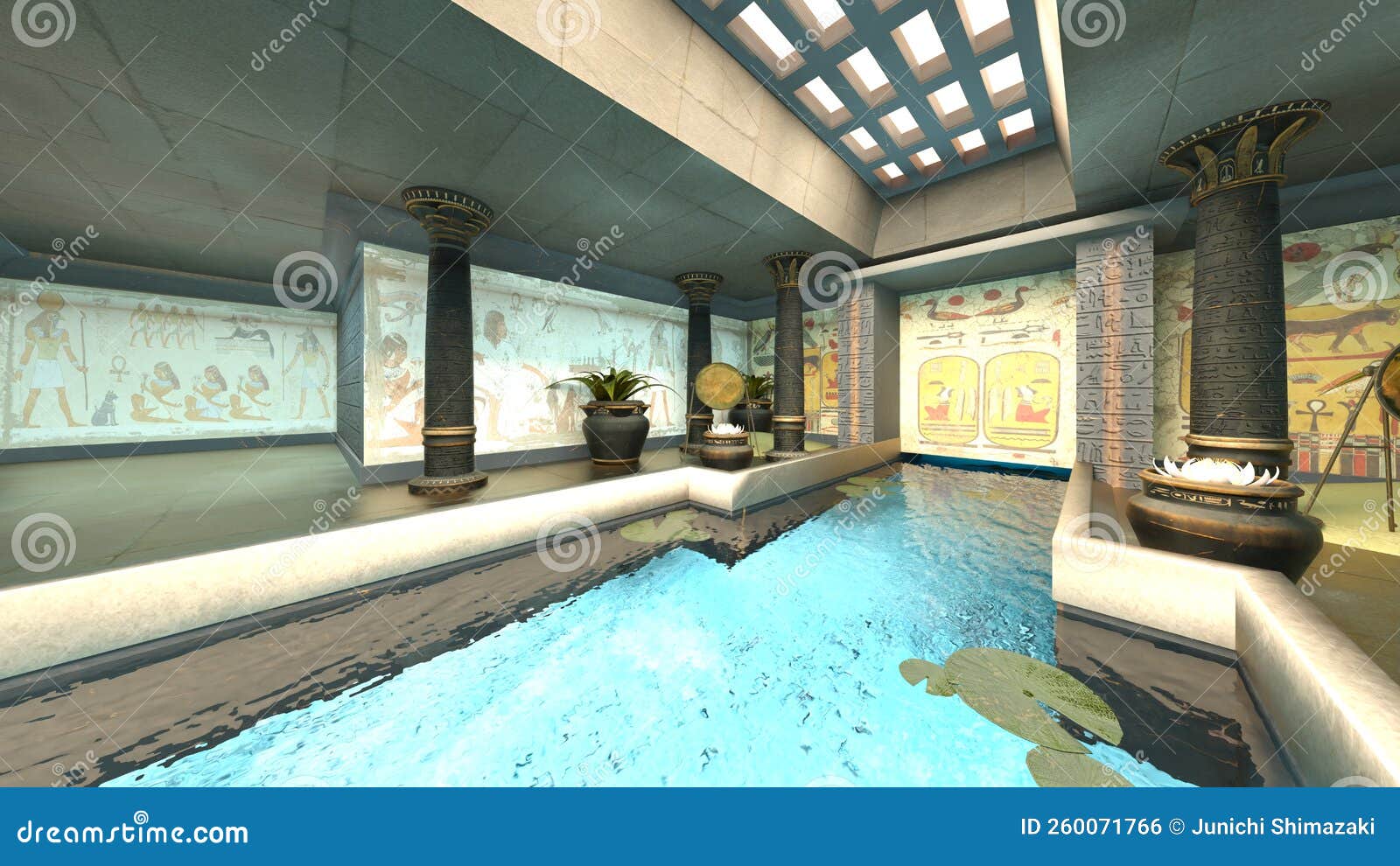 3D Rendering of the Ancient Ruins Stock Illustration Illustration of