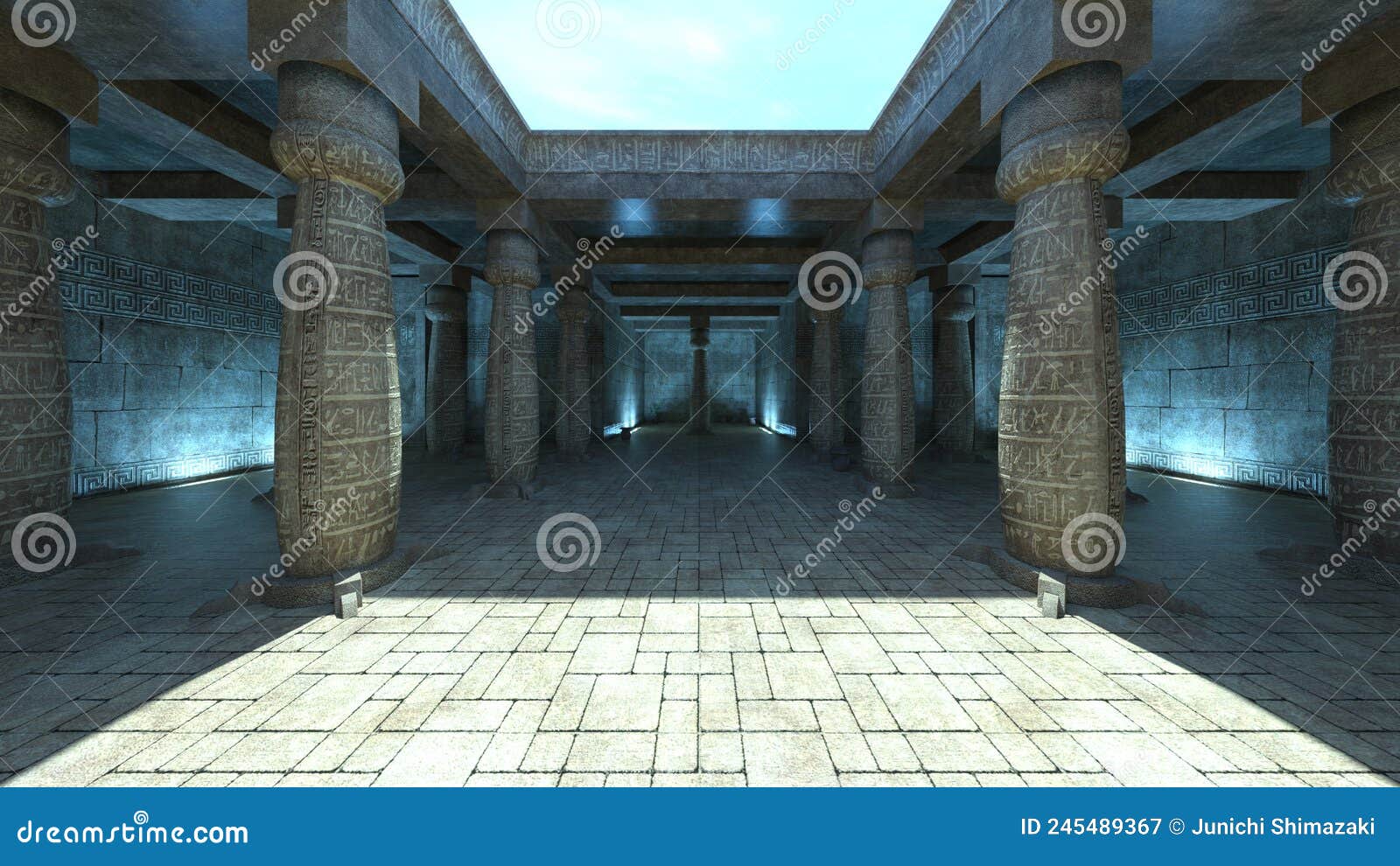 3D Rendering of the Ancient Ruins Stock Illustration Illustration of