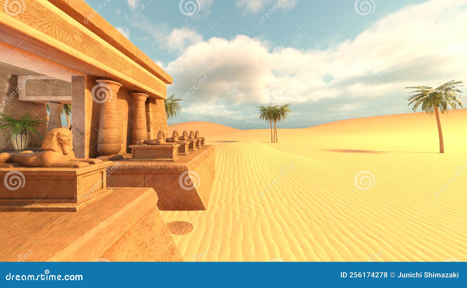 3D Rendering of the Ancient Ruins Stock Illustration Illustration of