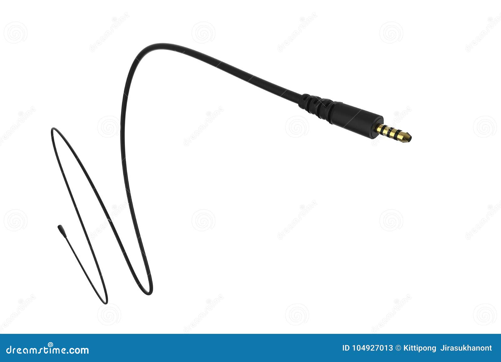 Audio jack with cables stock illustration. Illustration of jack 104927013