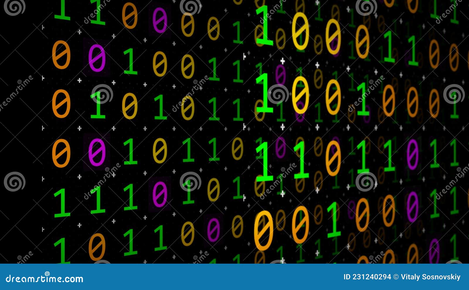 3d rendering of the background based on binary code technology