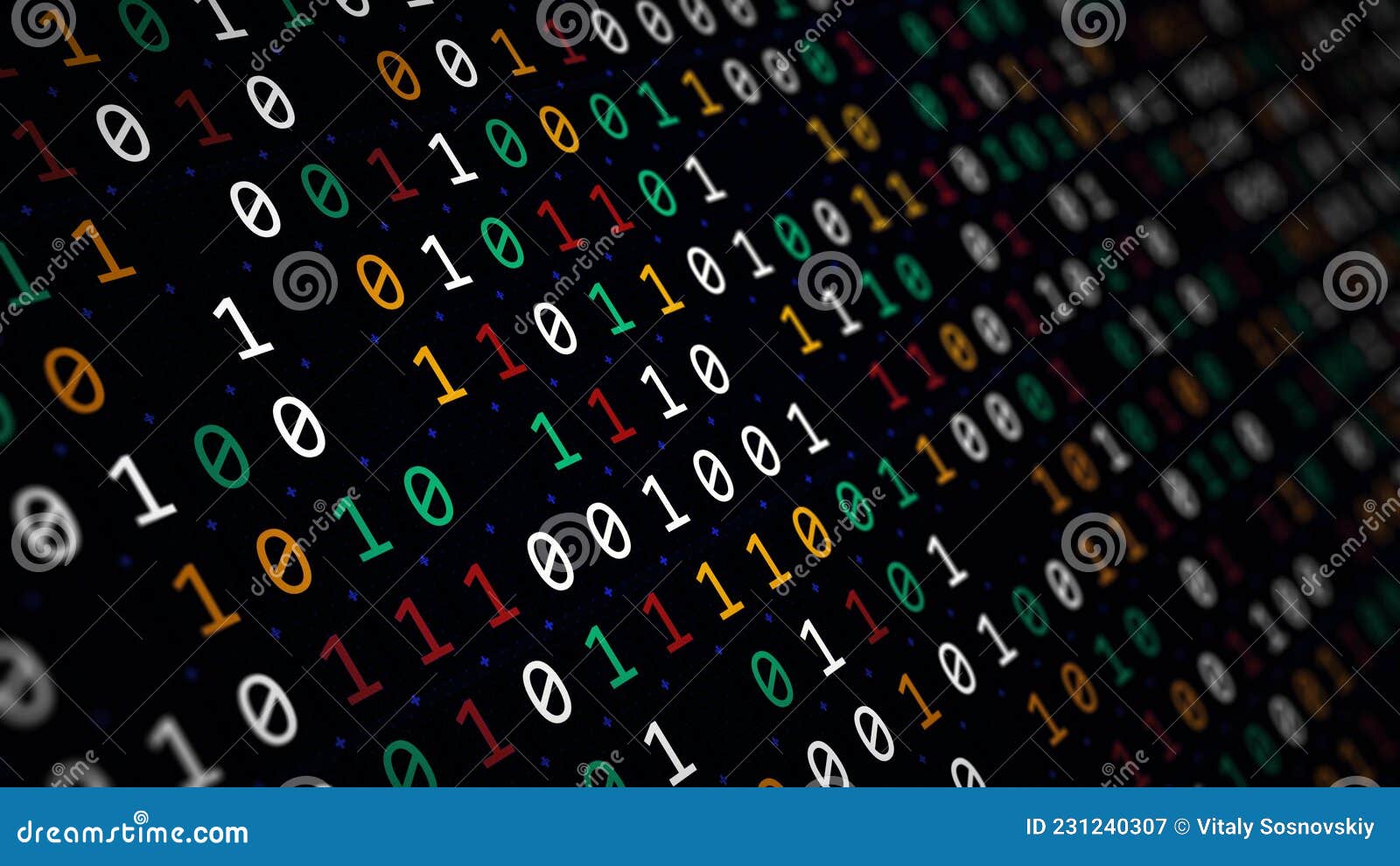 3d rendering of the background based on binary code technology