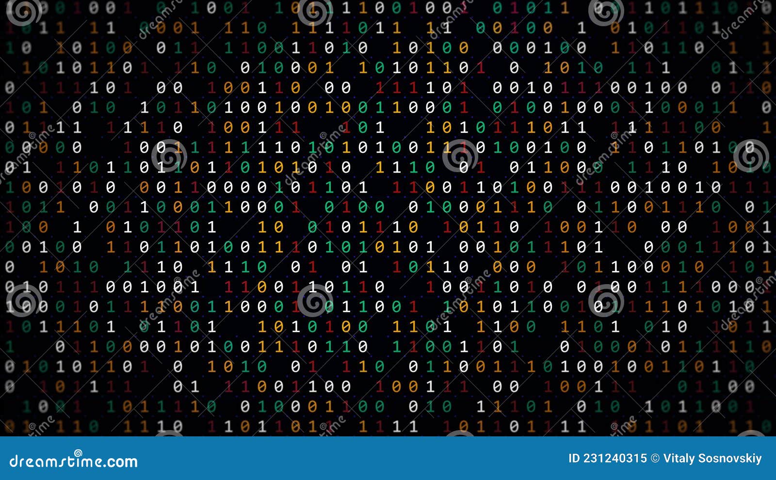 3d rendering of the background based on binary code technology