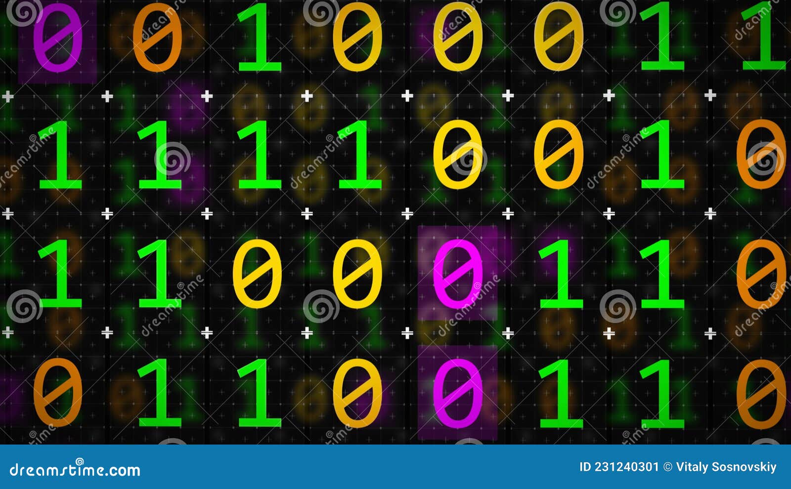 3d rendering of the background based on binary code technology