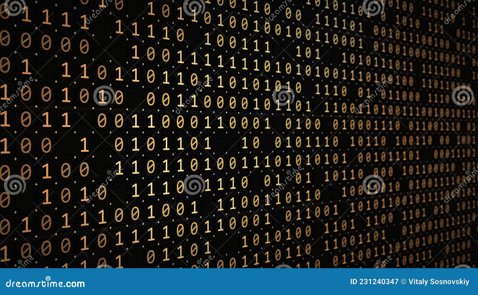 3d rendering of the background based on binary code technology