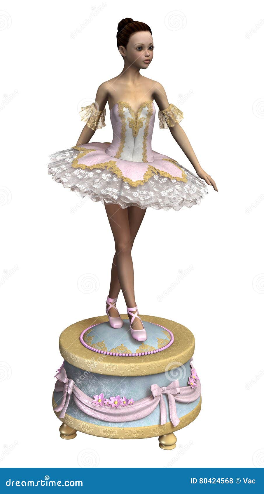 3D Rendering Ballerina stock photo. of memories - 80424568