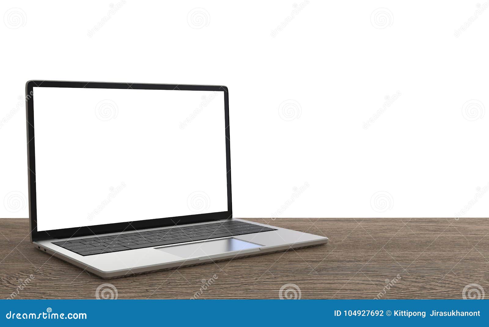 Blank screen laptop stock illustration. Illustration of background